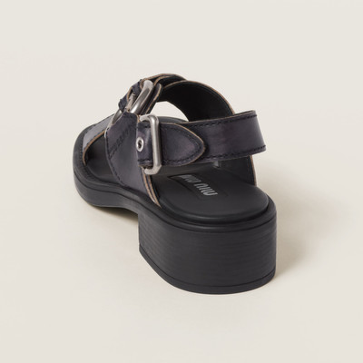 Miu Miu Bleached leather sandals outlook