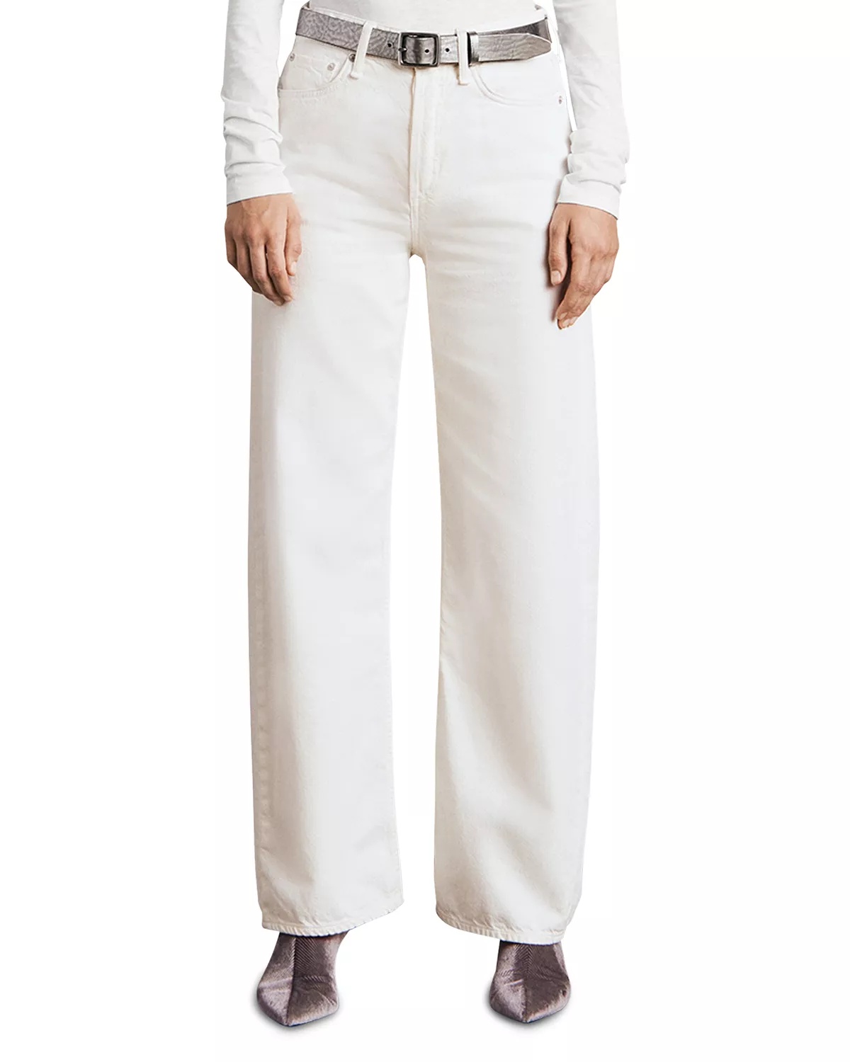 Logan Featherweight Mid Rise Wide Leg Jeans - 1