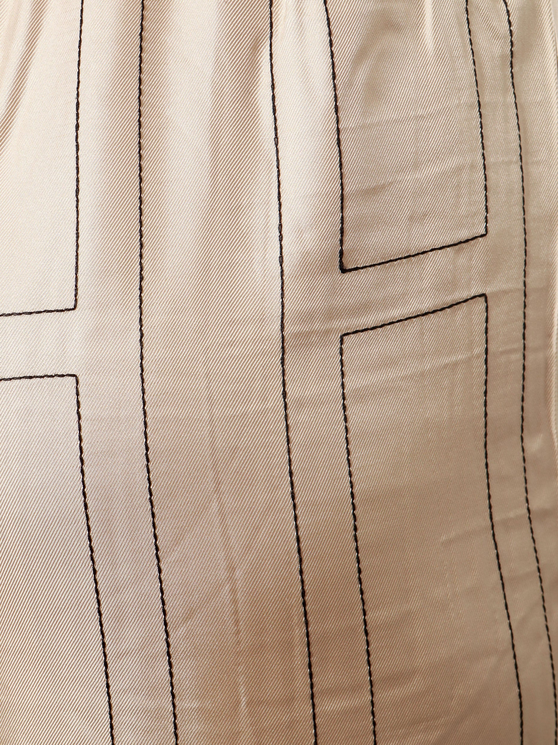 Silk Trousers With Monogram Logo Embroidery - 3