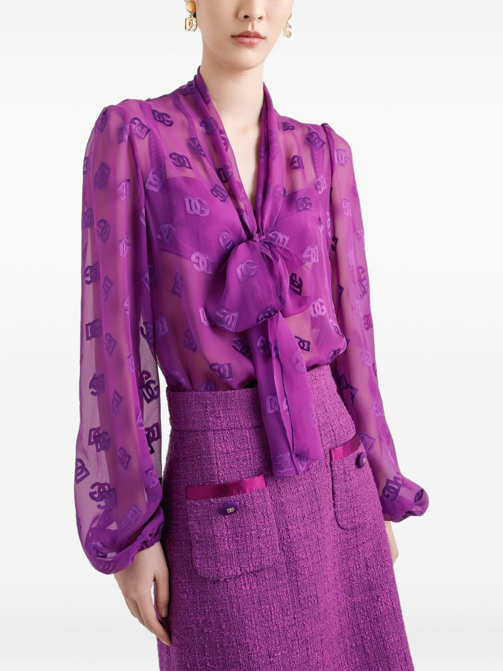 DG logo-jacquard shirt - 4