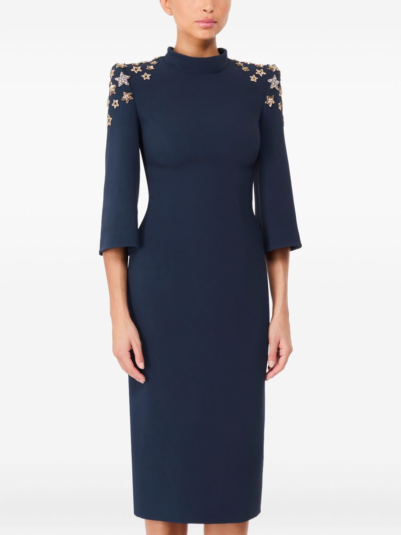 JENNY PACKHAM star-embellished mock-neck midi dress outlook