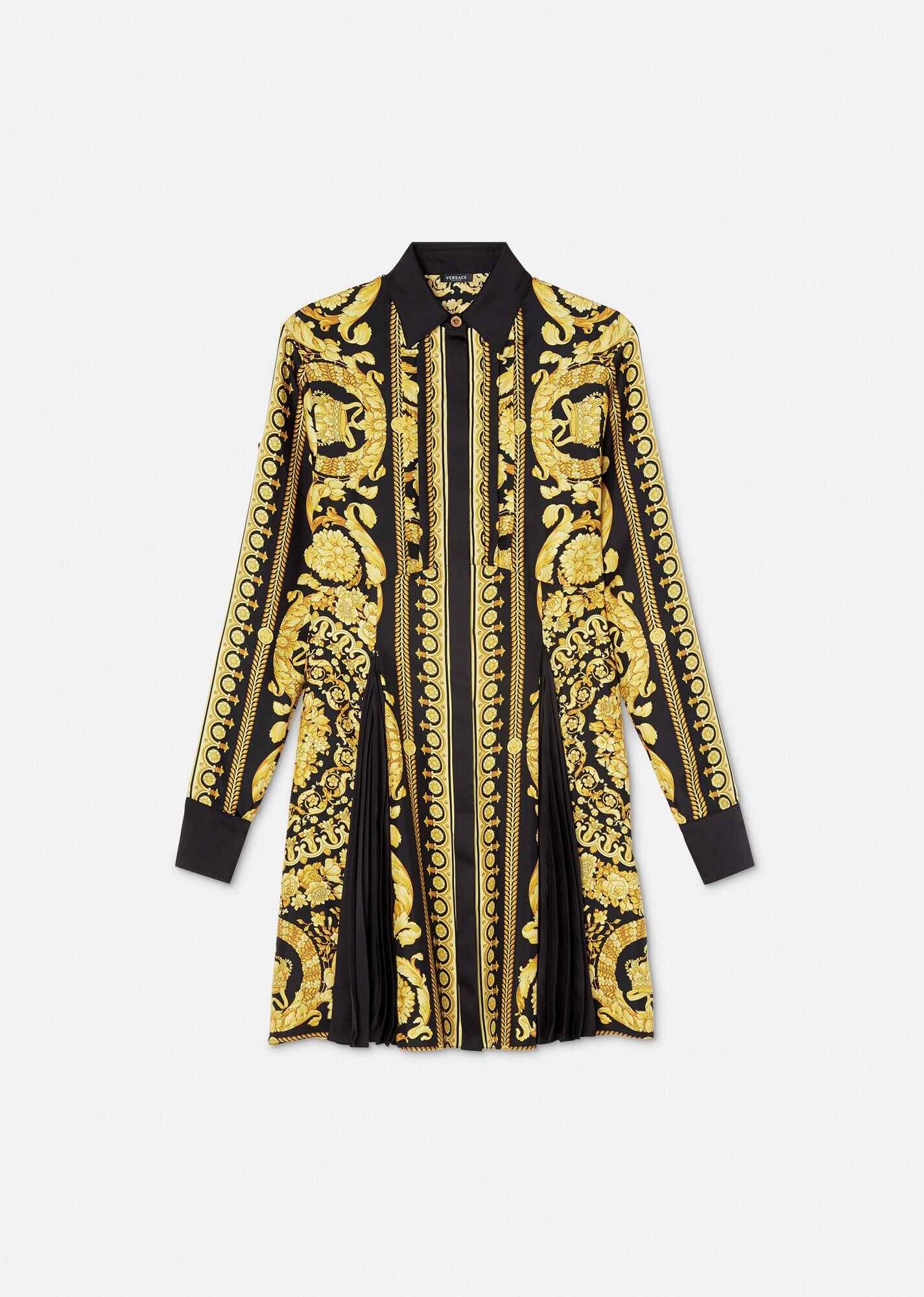Barocco Silk Midi Shirt Dress - 1
