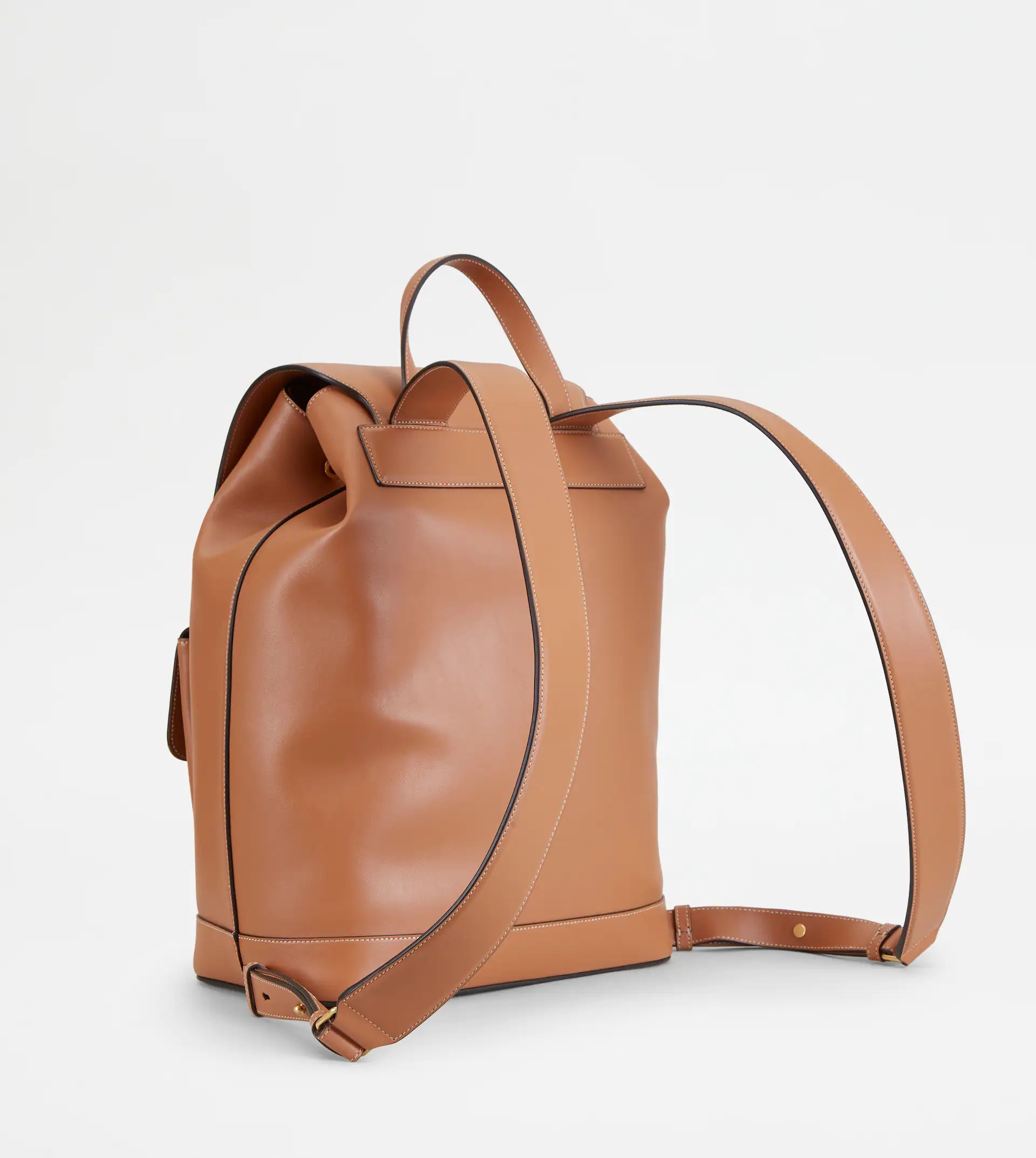 TIMELESS BACKPACK IN LEATHER MEDIUM - BROWN - 4