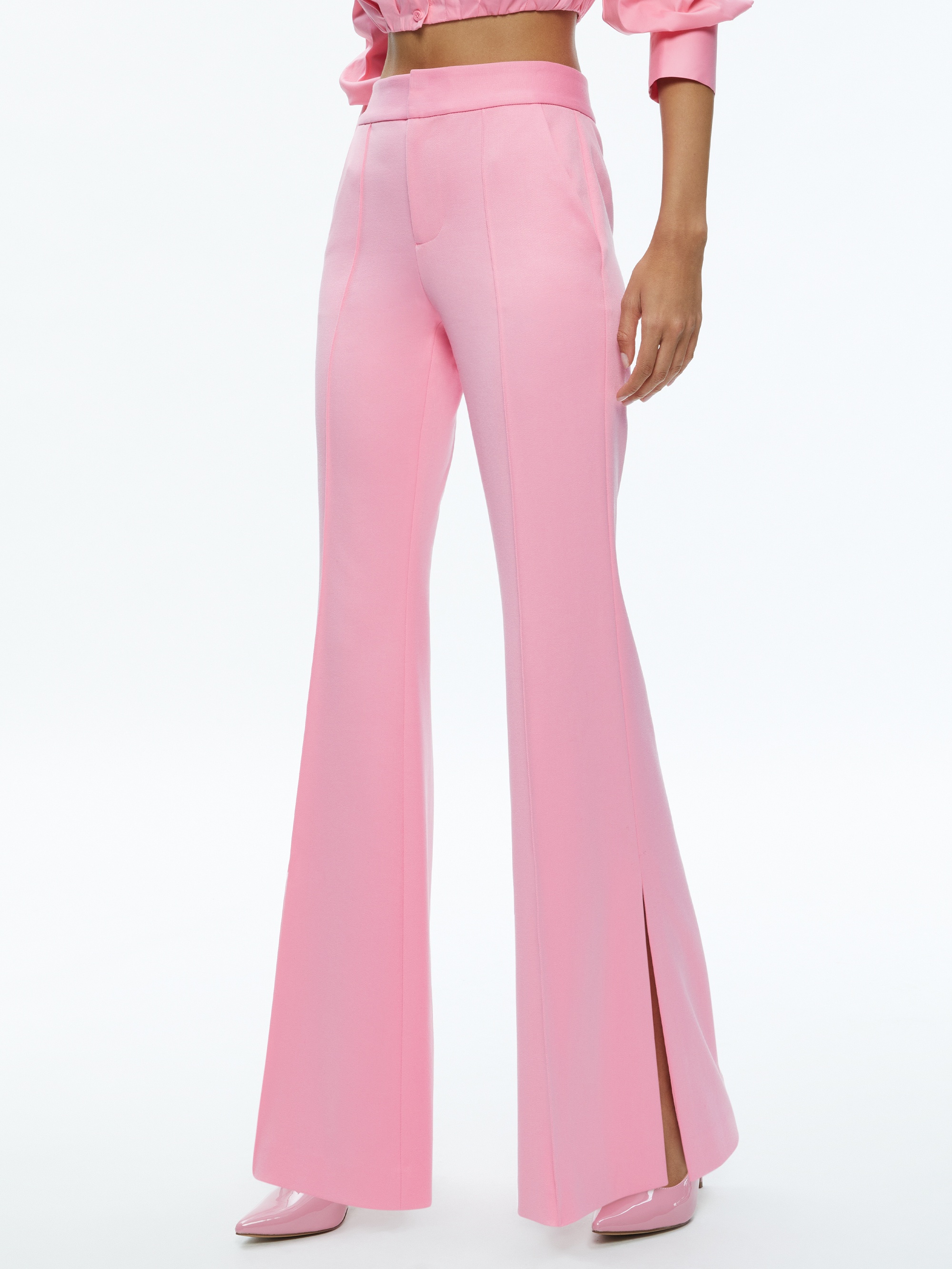 DANETTE HIGH RISE FLARE SLIT TROUSER - 2