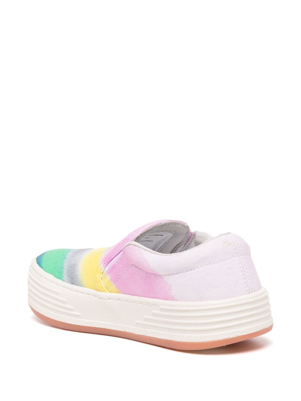 gradient-pattern canvas slip-on trainers - 5