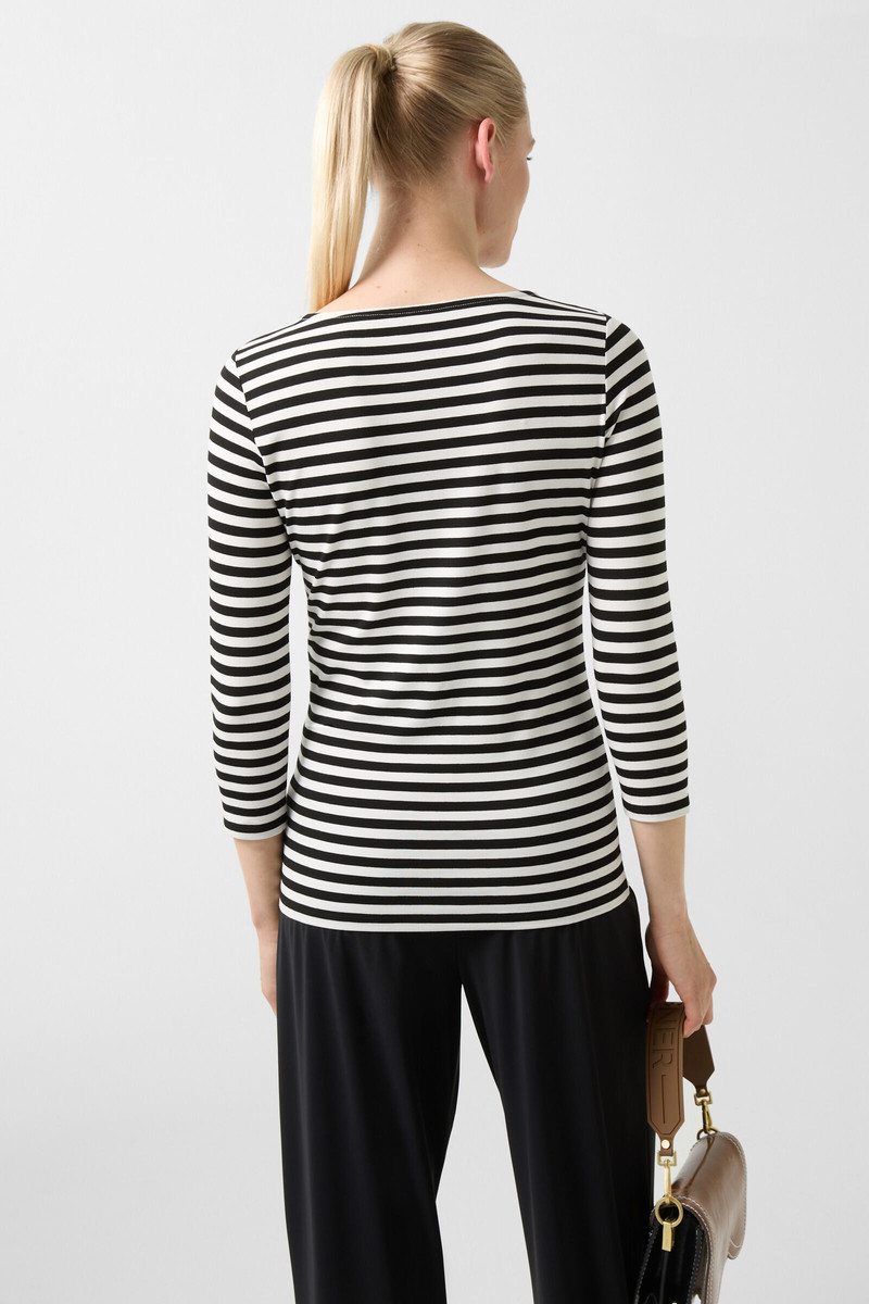 Louna Longsleeve in Black/Off-white 3
