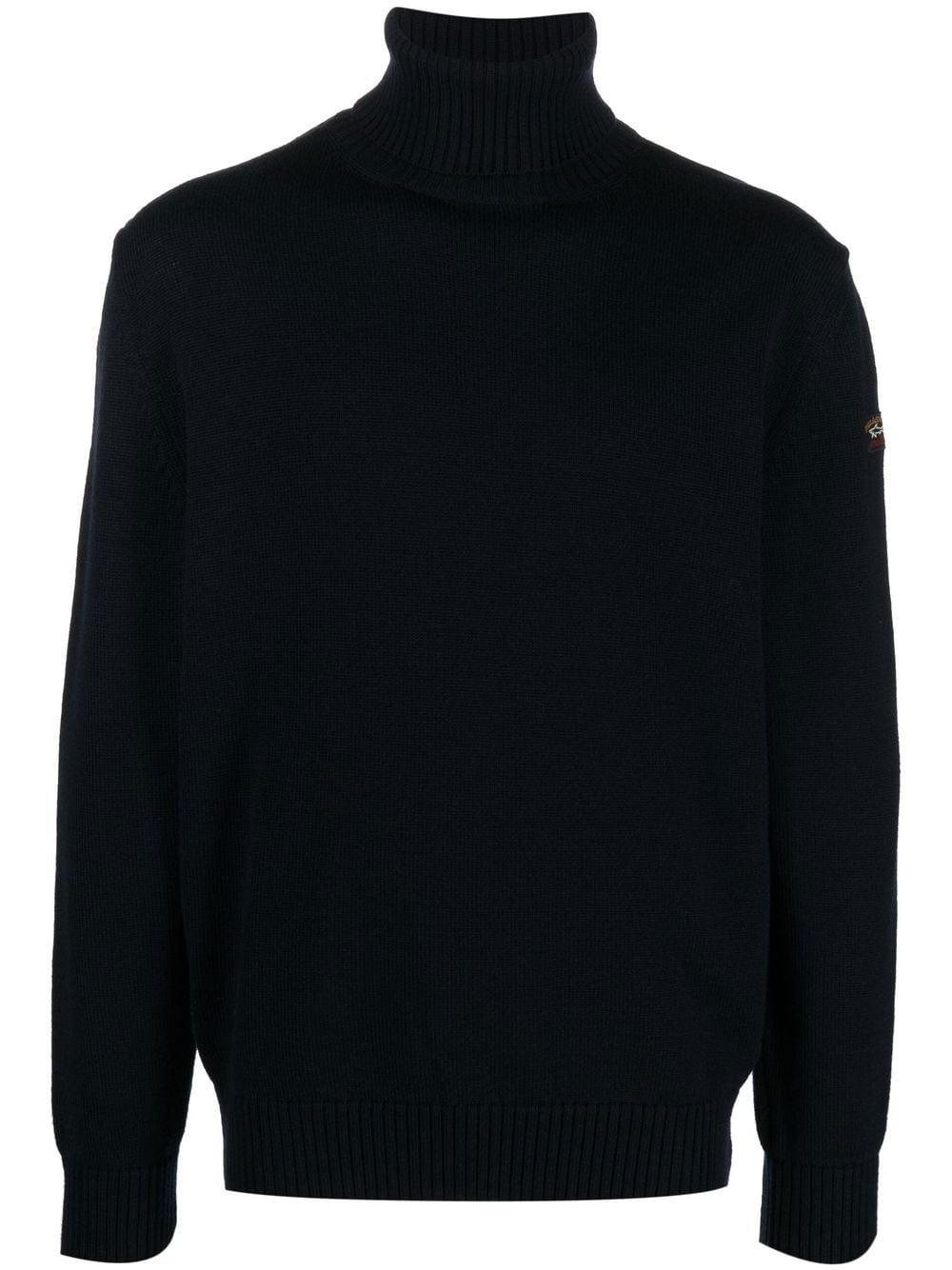 logo-patch roll-neck jumper - 1