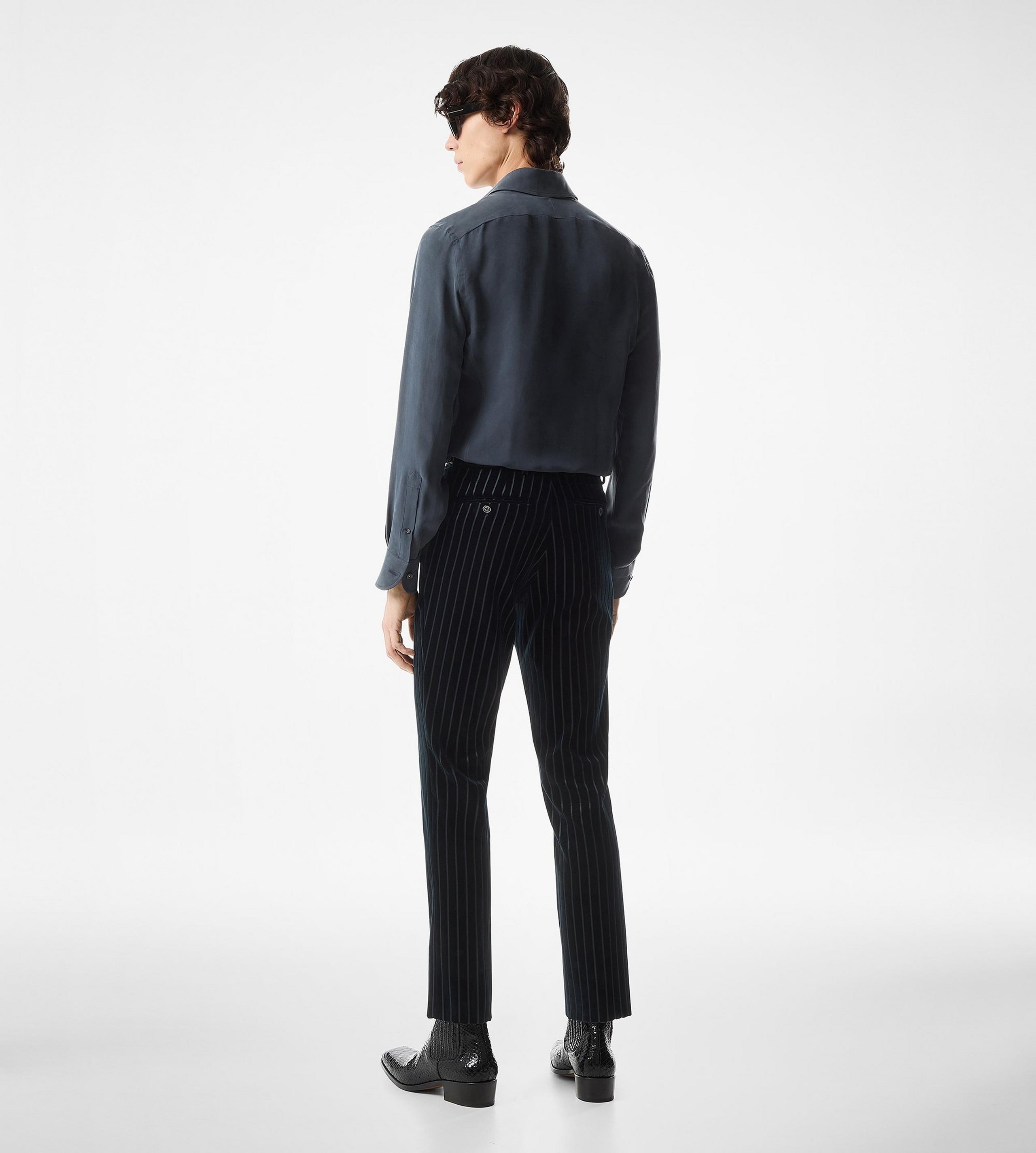 WASHED SILK TWILL SLIM FIT SHIRT - 3