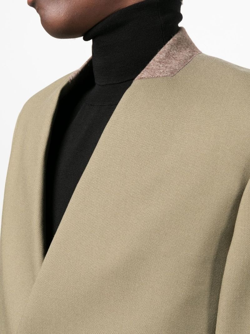 double-breasted wool blazer - 5