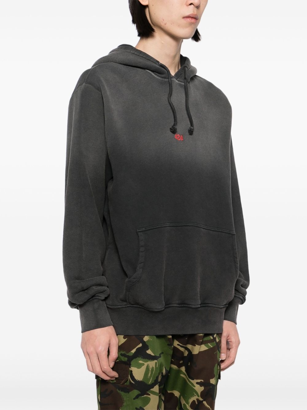 logo-embroidered hoodie - 3