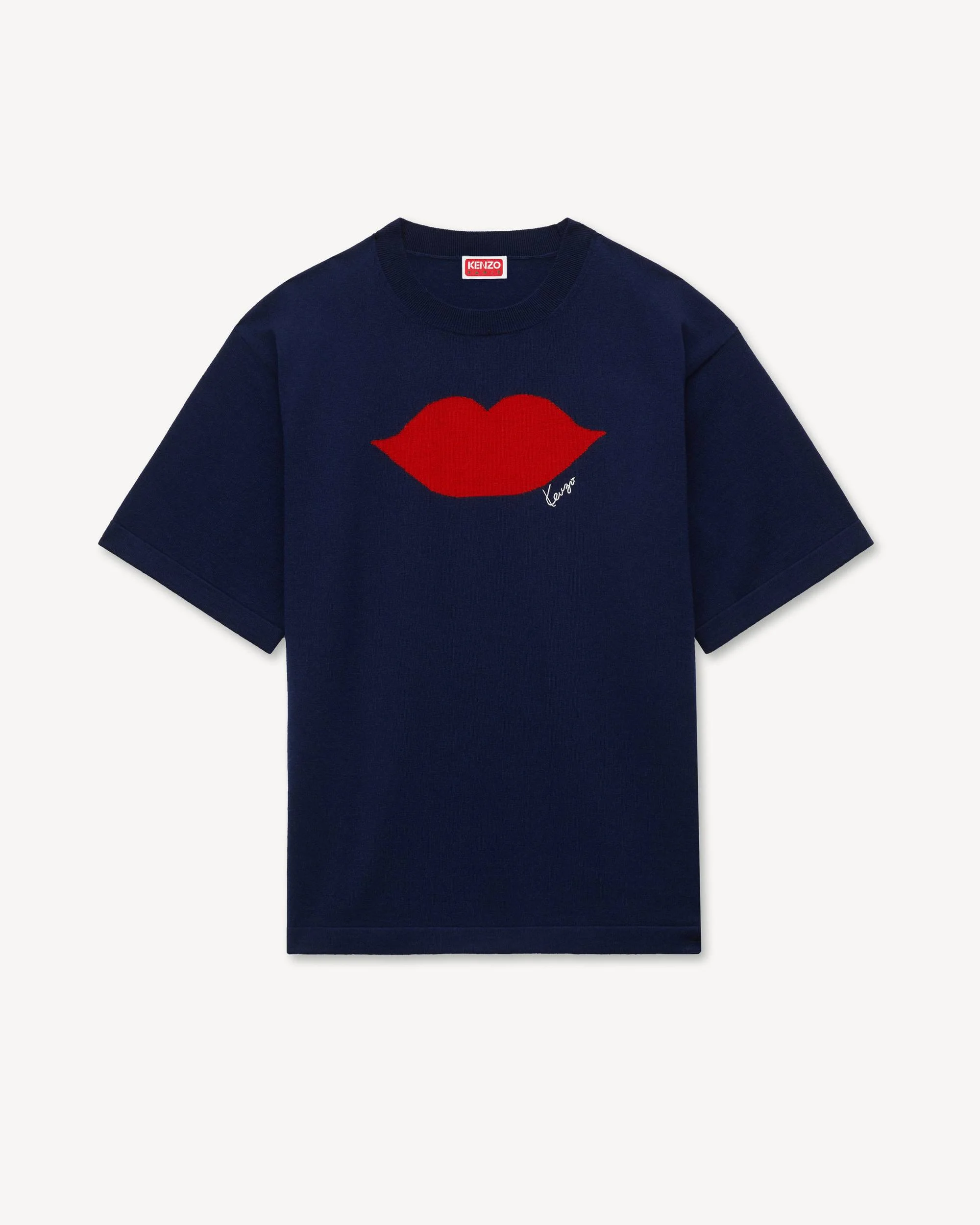 'KENZO Loves' knitted T-shirt in wool cotton - 1