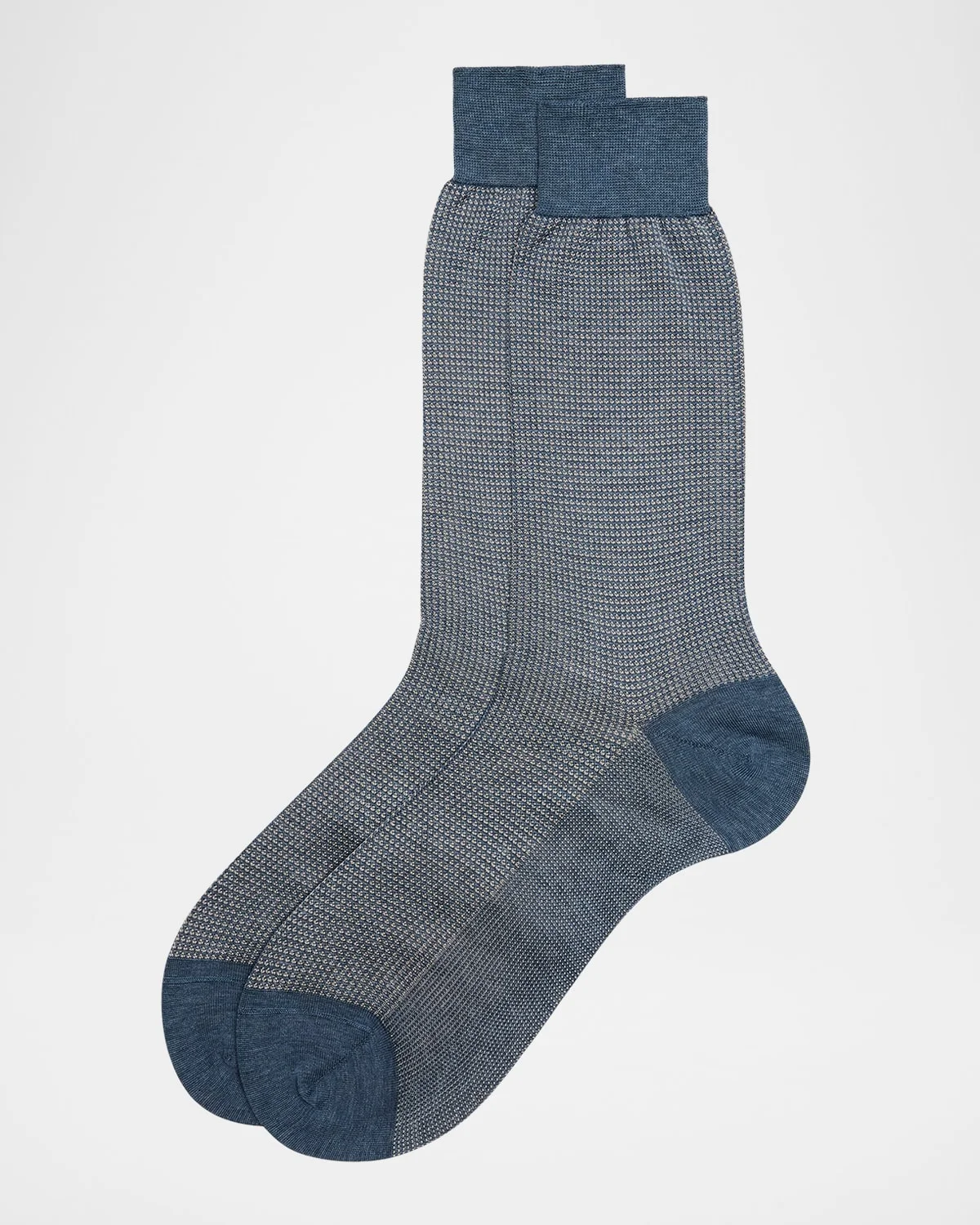 Men's Cotton-Blend Jacquard Crew Socks - 1