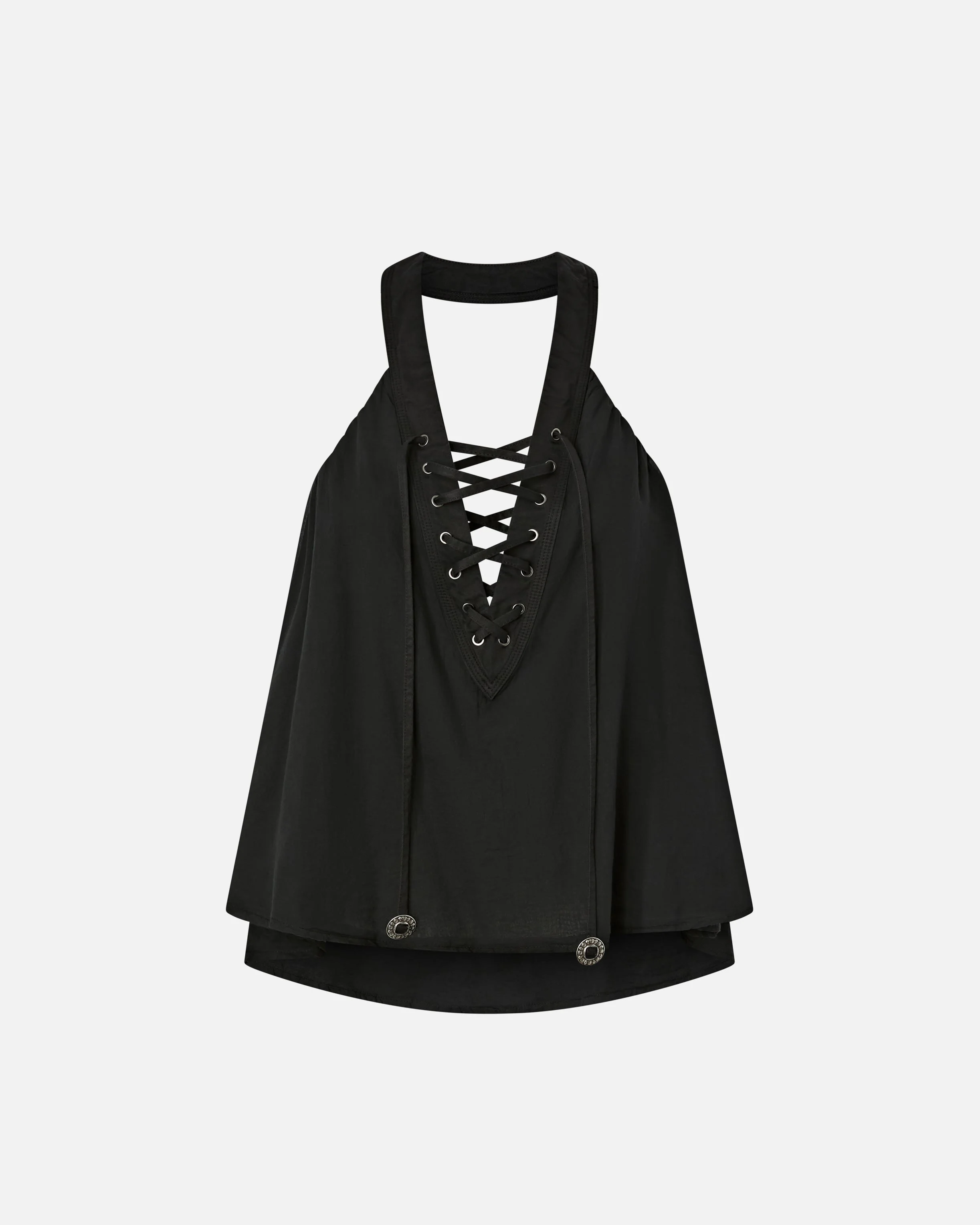 LIGHTWEIGHT TOP WITH LACES AND TEXAN DETAILS - 1