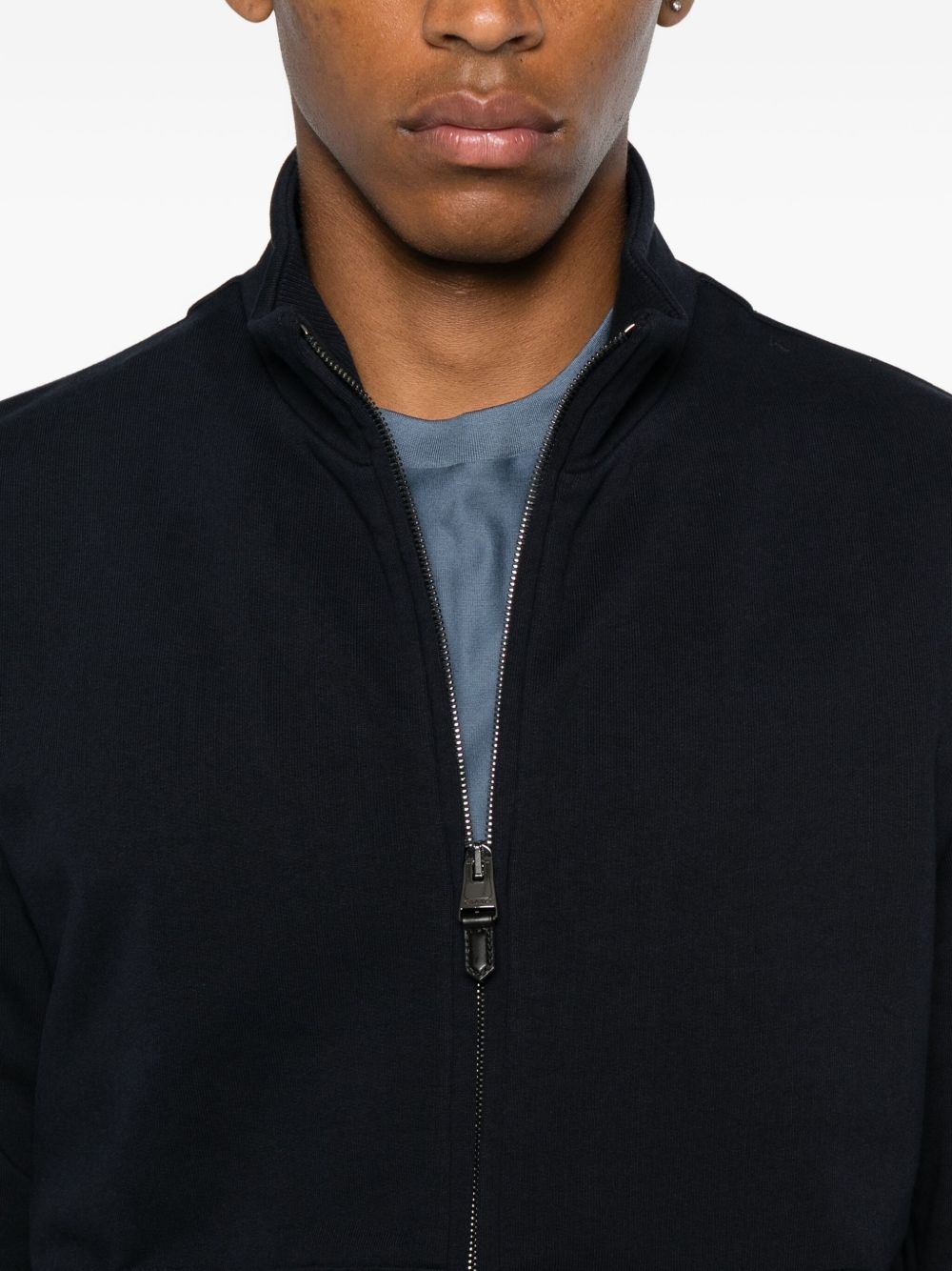 zip-up cotton sweatshirt - 5