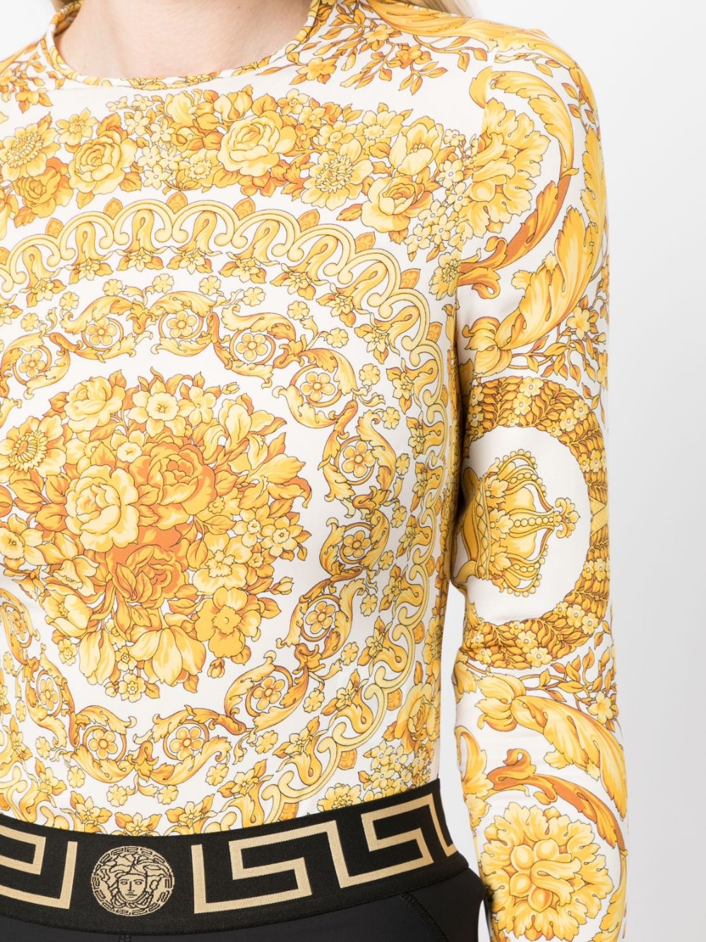 Barocco-print  bodysuit - 5