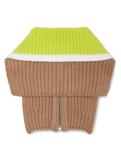 VERSACE virgin-wool zip-fastened knit collar outlook