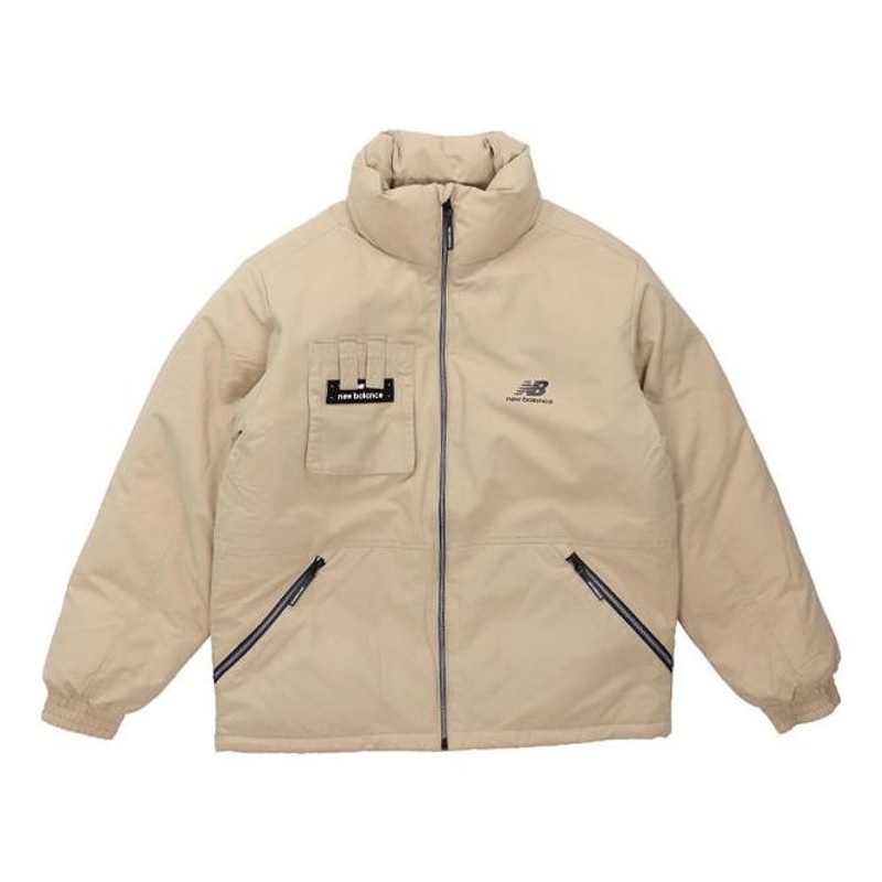 New Balance Logo Print Puffer Jacket 'Pink' AMJ14308-BEI - 1