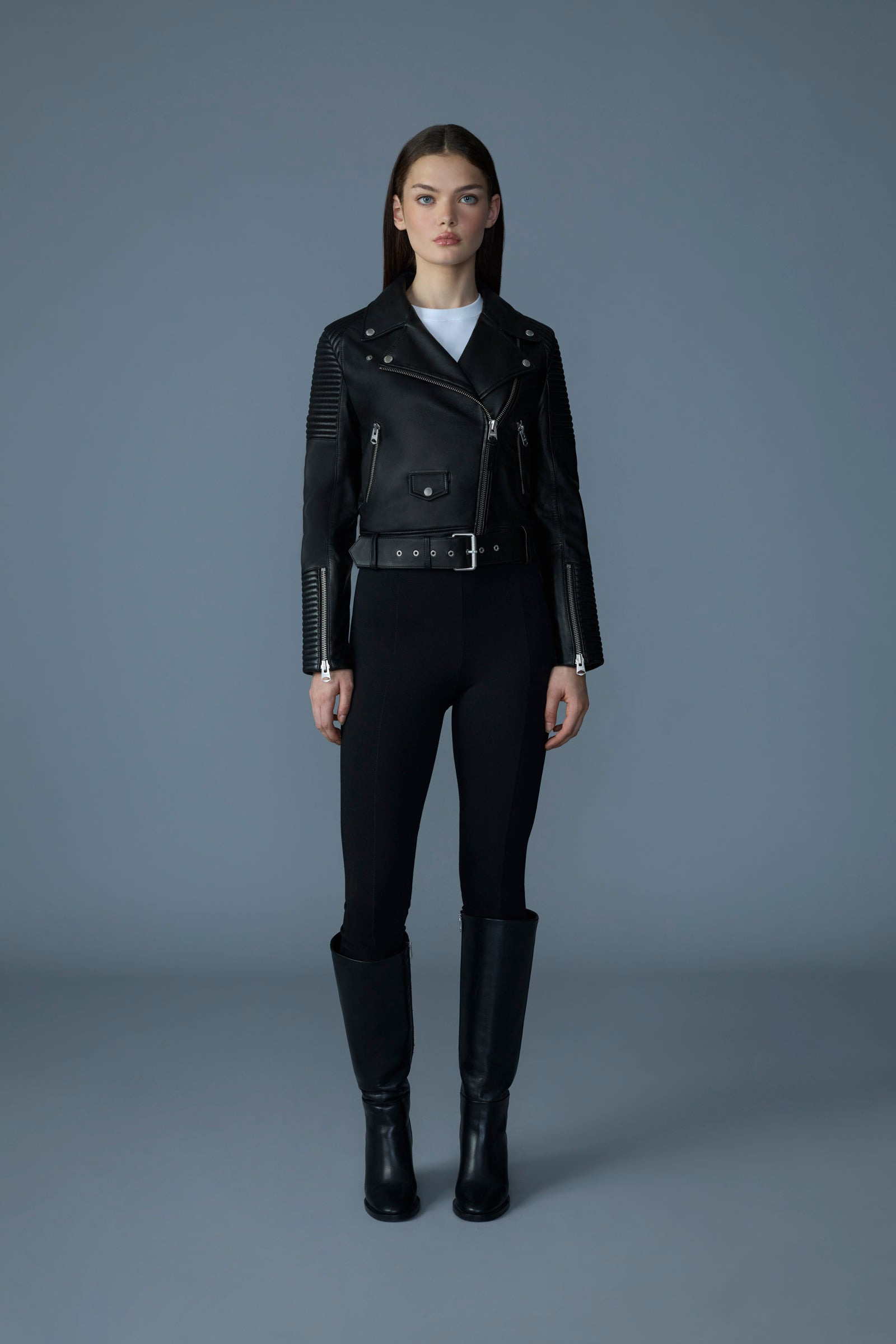 MASINA Zip-Vent Leather Jacket - 2