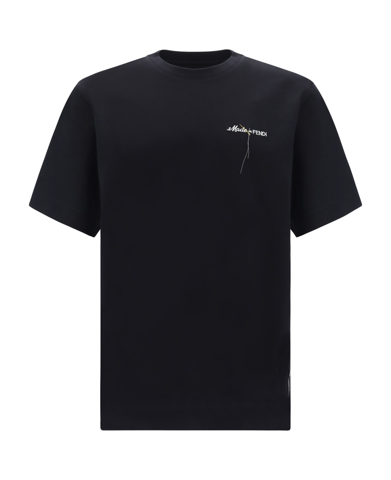 Logo Embroidered Crewneck T-shirt - 1