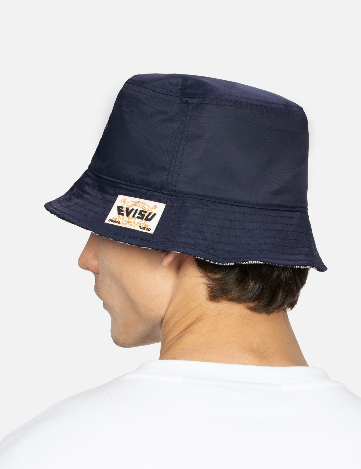 SEAGULL AND KAMON JACQUARD REVERSIBLE BUCKET HAT - 4