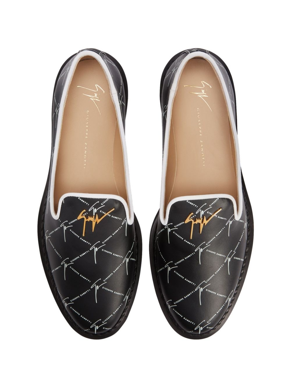 Tim logo-lettering loafers - 4