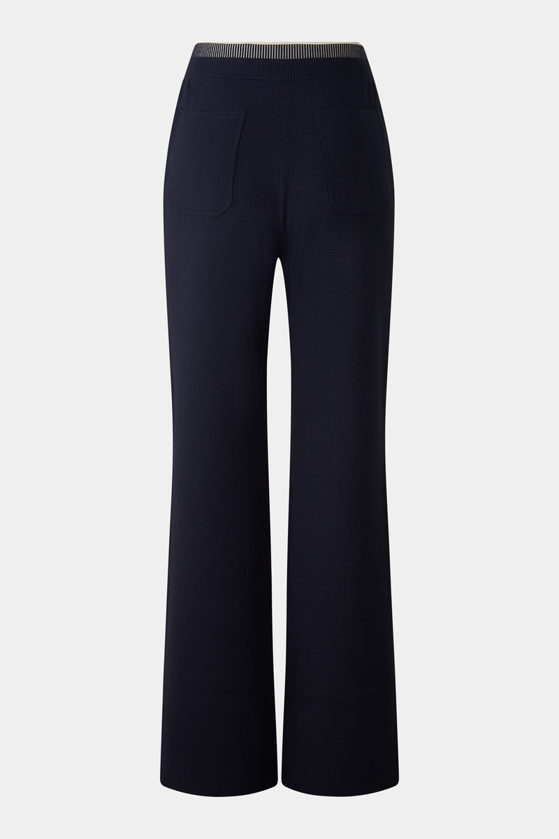 Benette knitted trousers in Navy blue 7