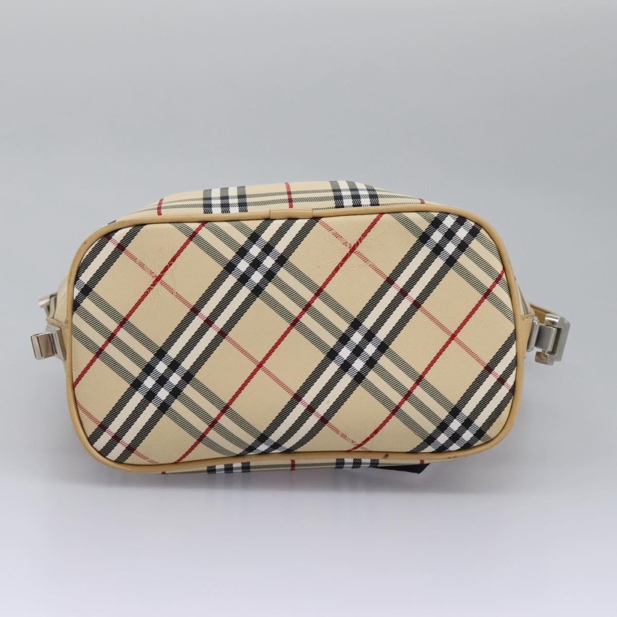 Burberry Nova Check Blue Label Shoulder Bag Canvas Beige Silver - 5