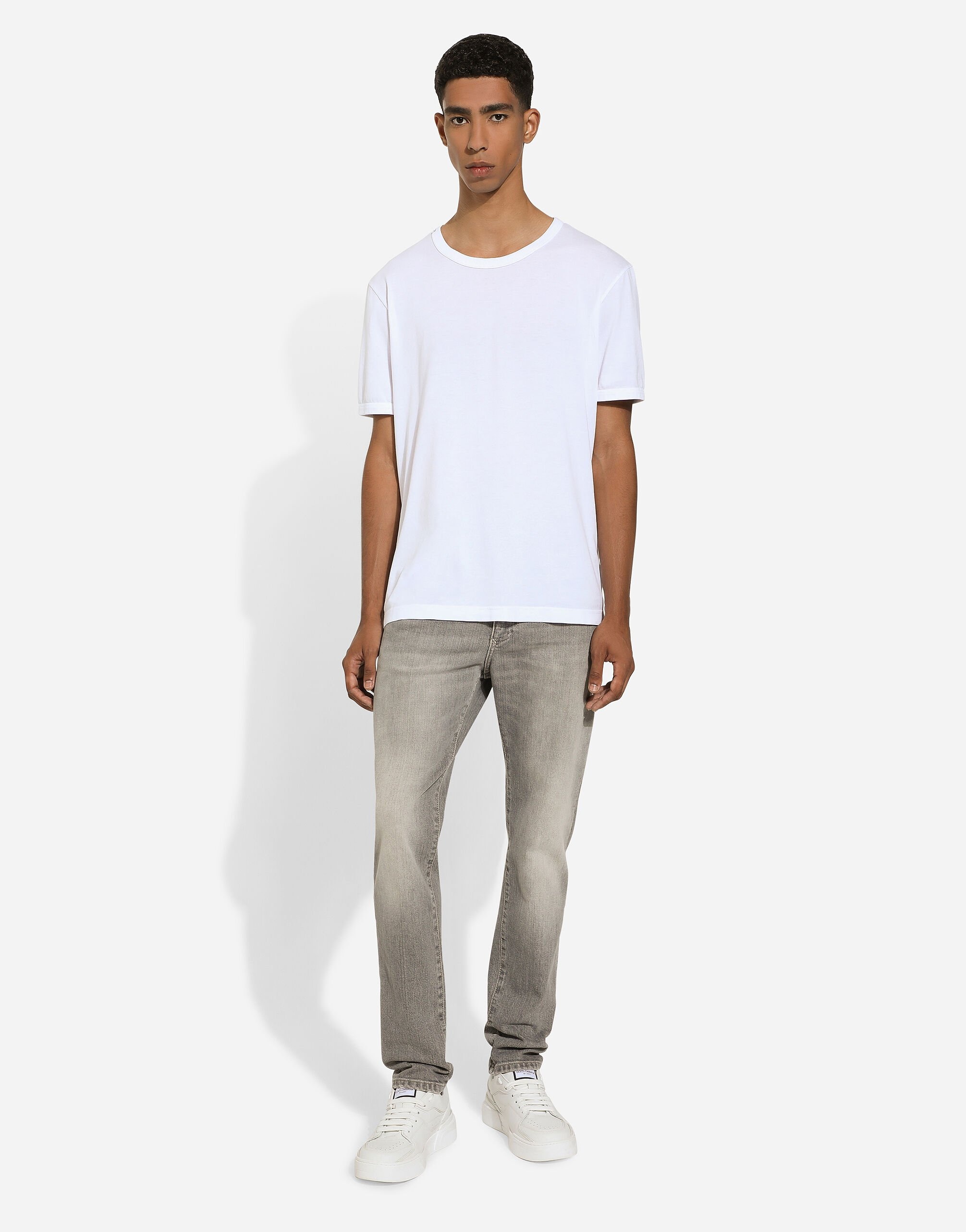 Slim-fit stretch gray denim jeans - 2
