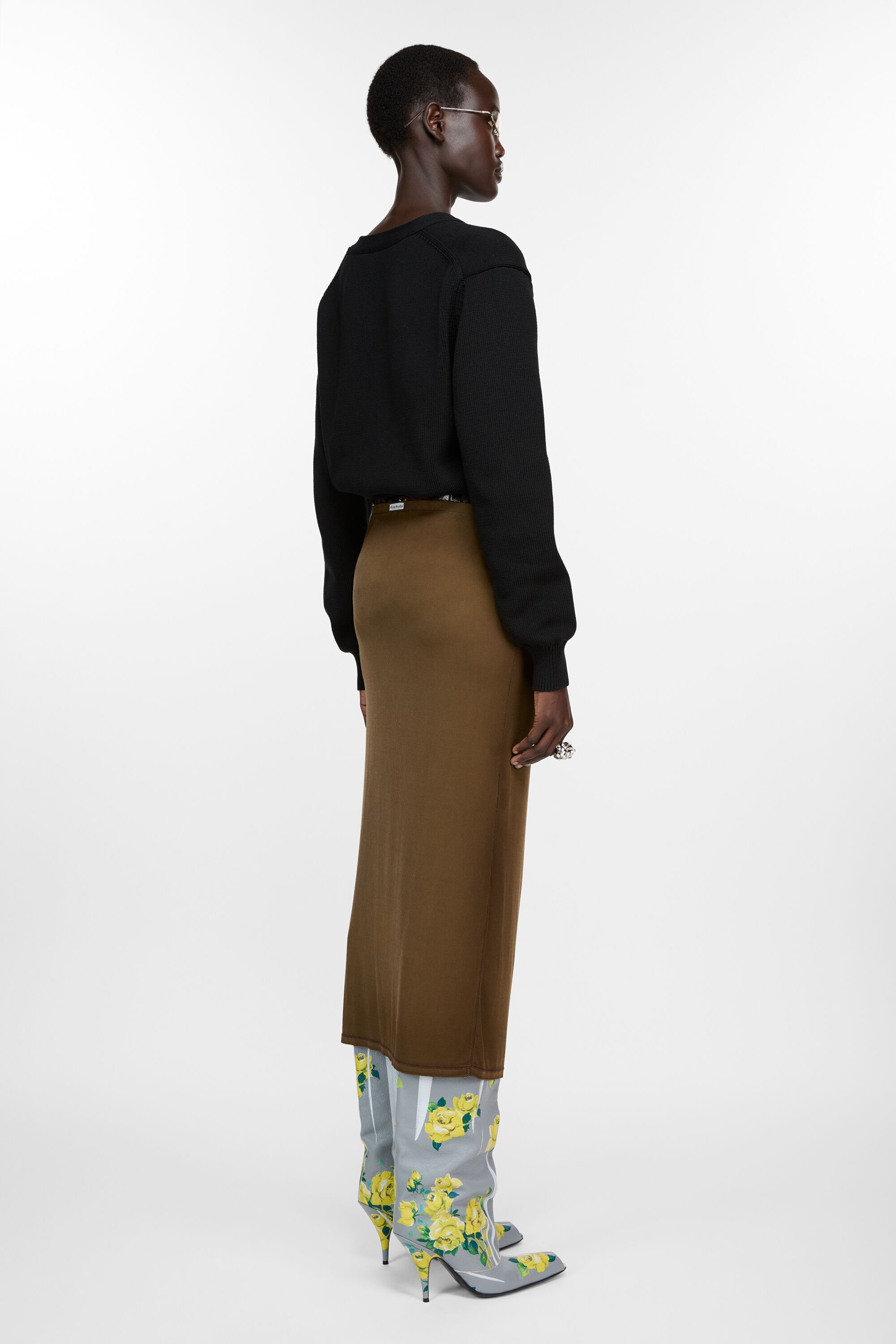 Fitted skirt - Mud Brown - 3