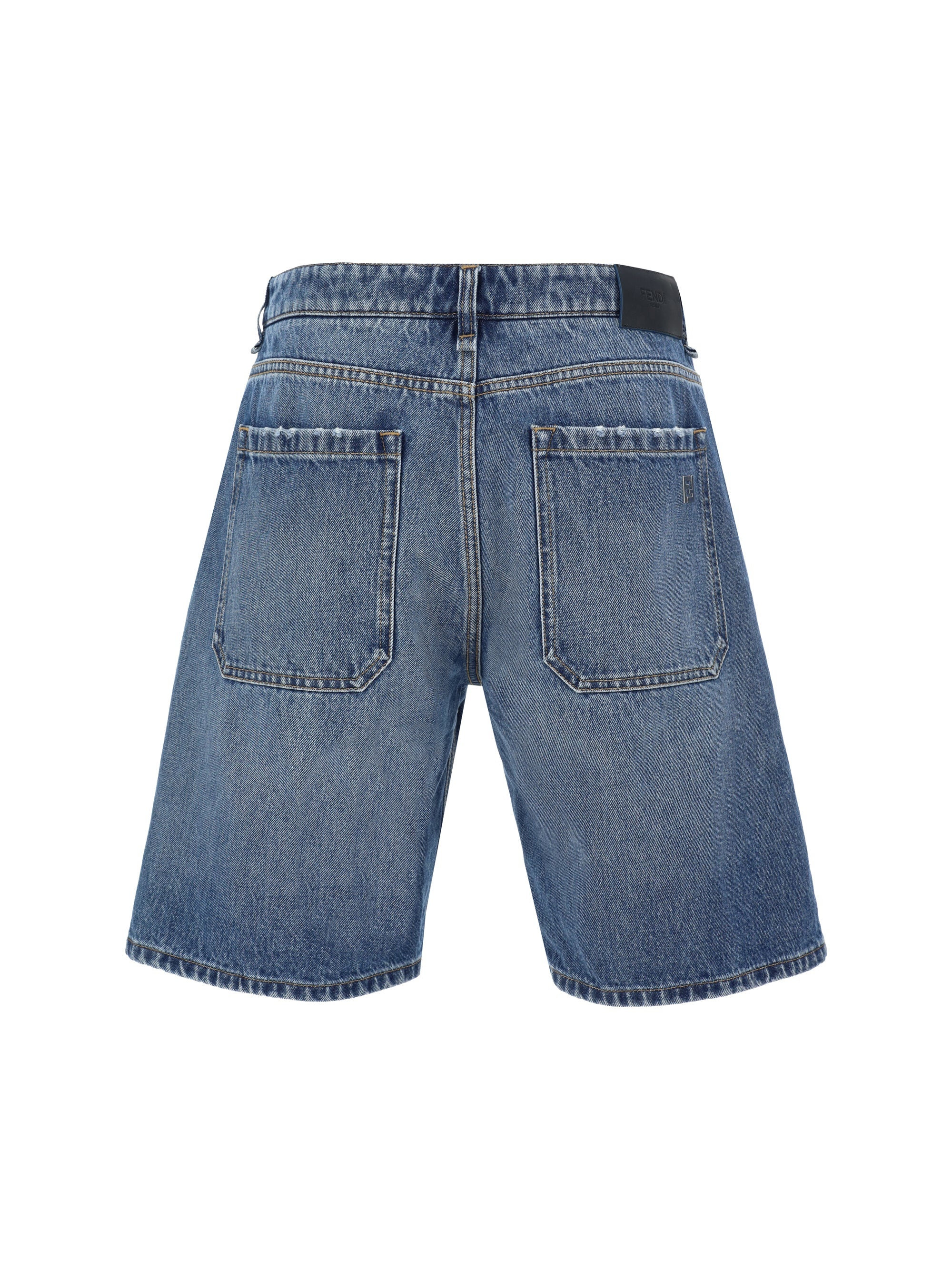 Fendi Men Denim Shorts - 2