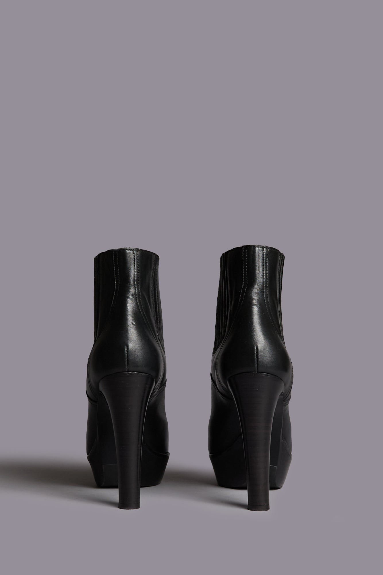 POINTY TOE PLATFORM HEELED BOOT - 4