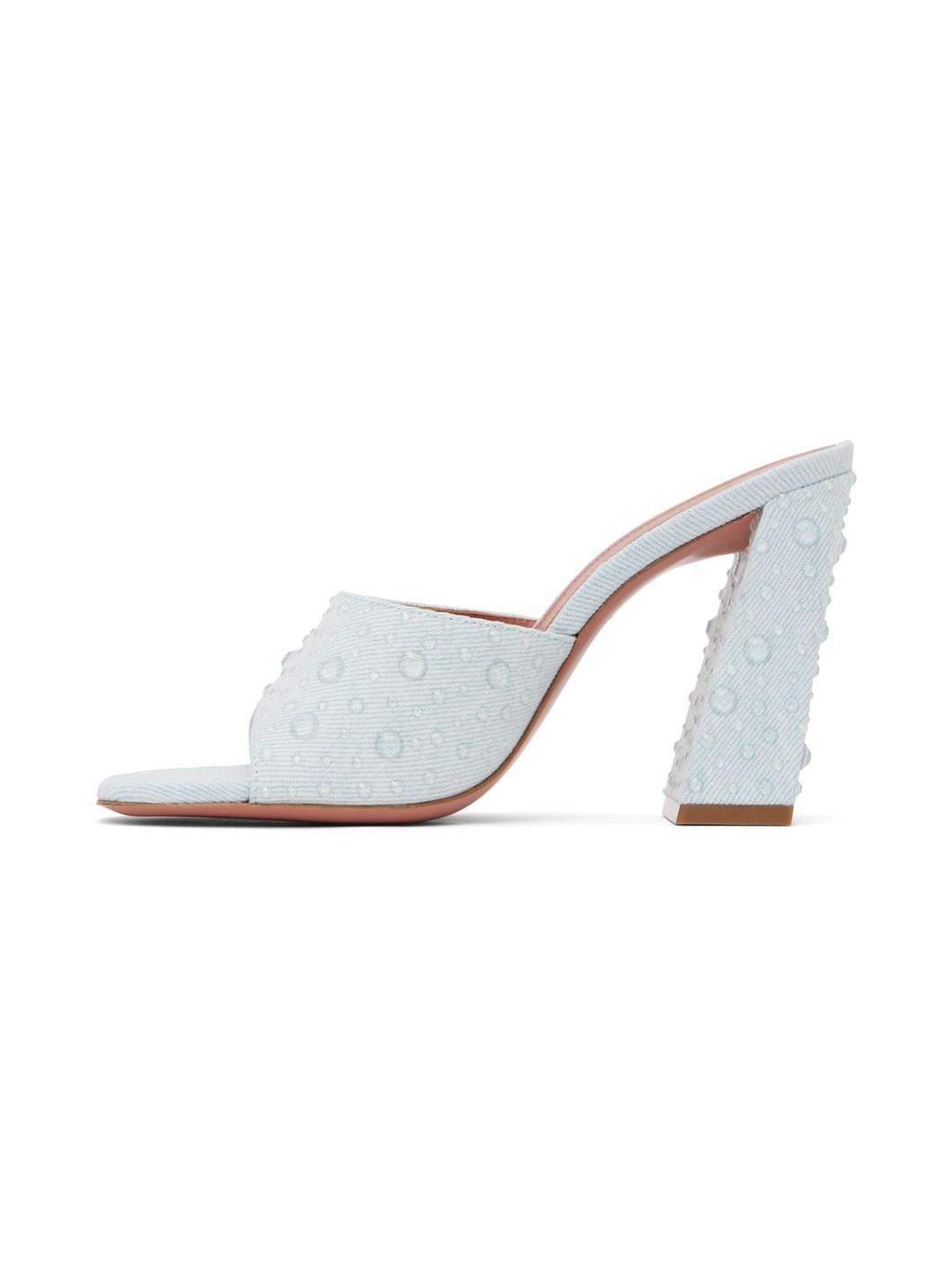 Blue Brigitte Crystal Heeled Sandals - 3