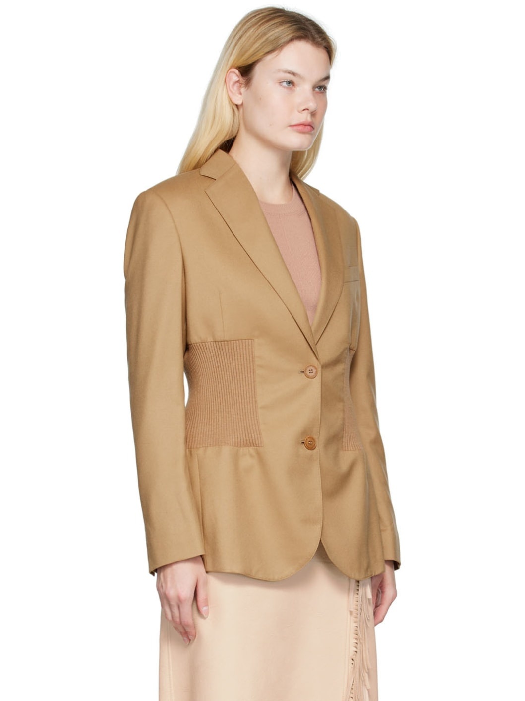 Tan Tapered Blazer - 2