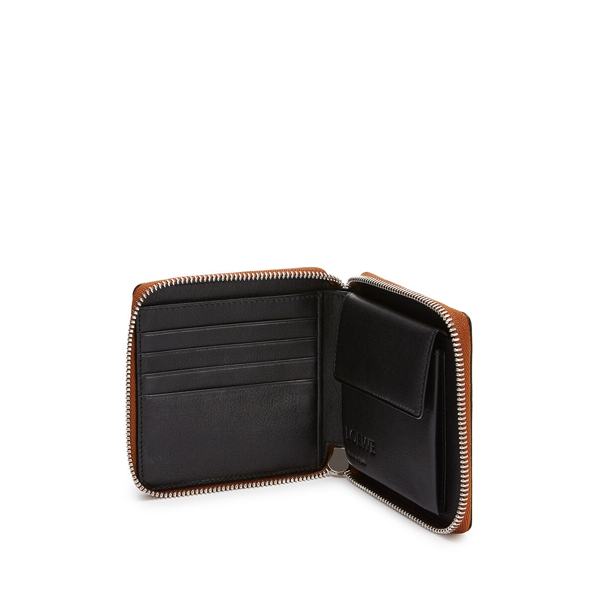 Puzzle square zip wallet in classic calfskin - 2