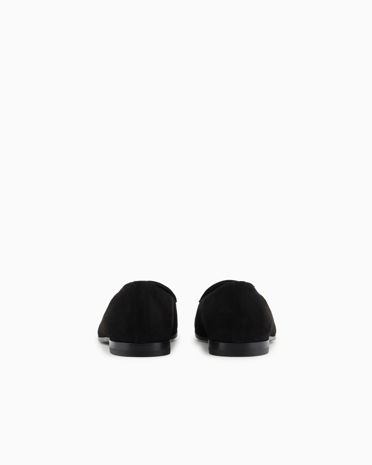 Rhinestoned suede loafers - 4