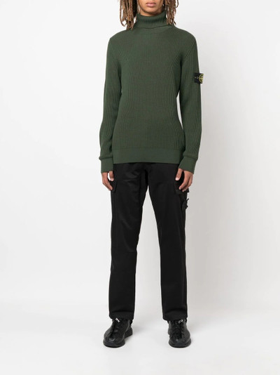 Stone Island Compass-patch roll-neck jumper outlook