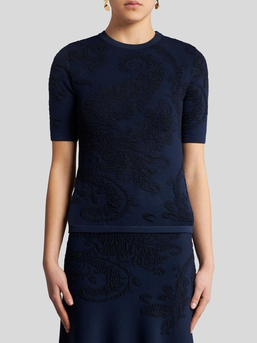 COTTON JACQUARD T-SHIRT - 3
