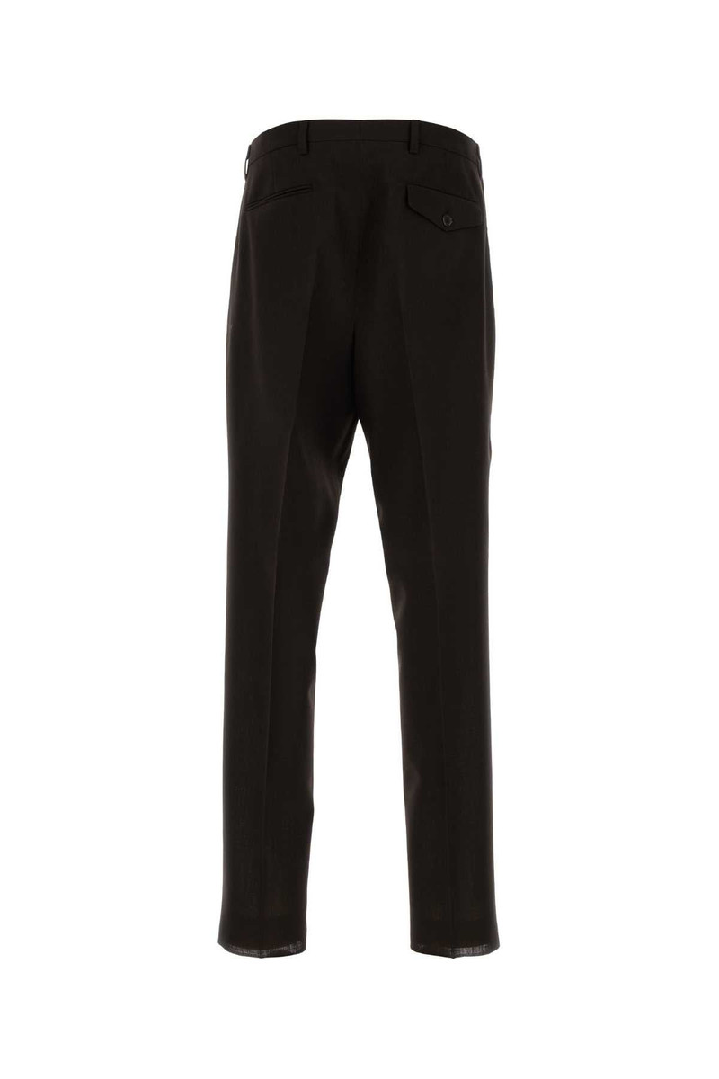 Prada Dark Brown Wool Pant Ebano Pantaloni outlook