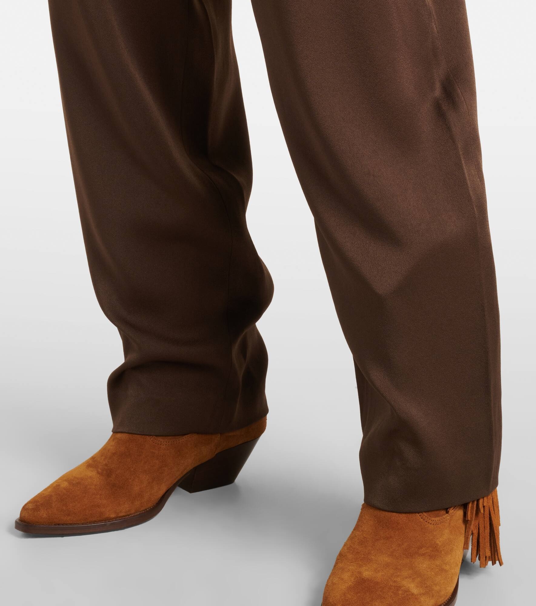Kendry satin wide-leg pants - 5