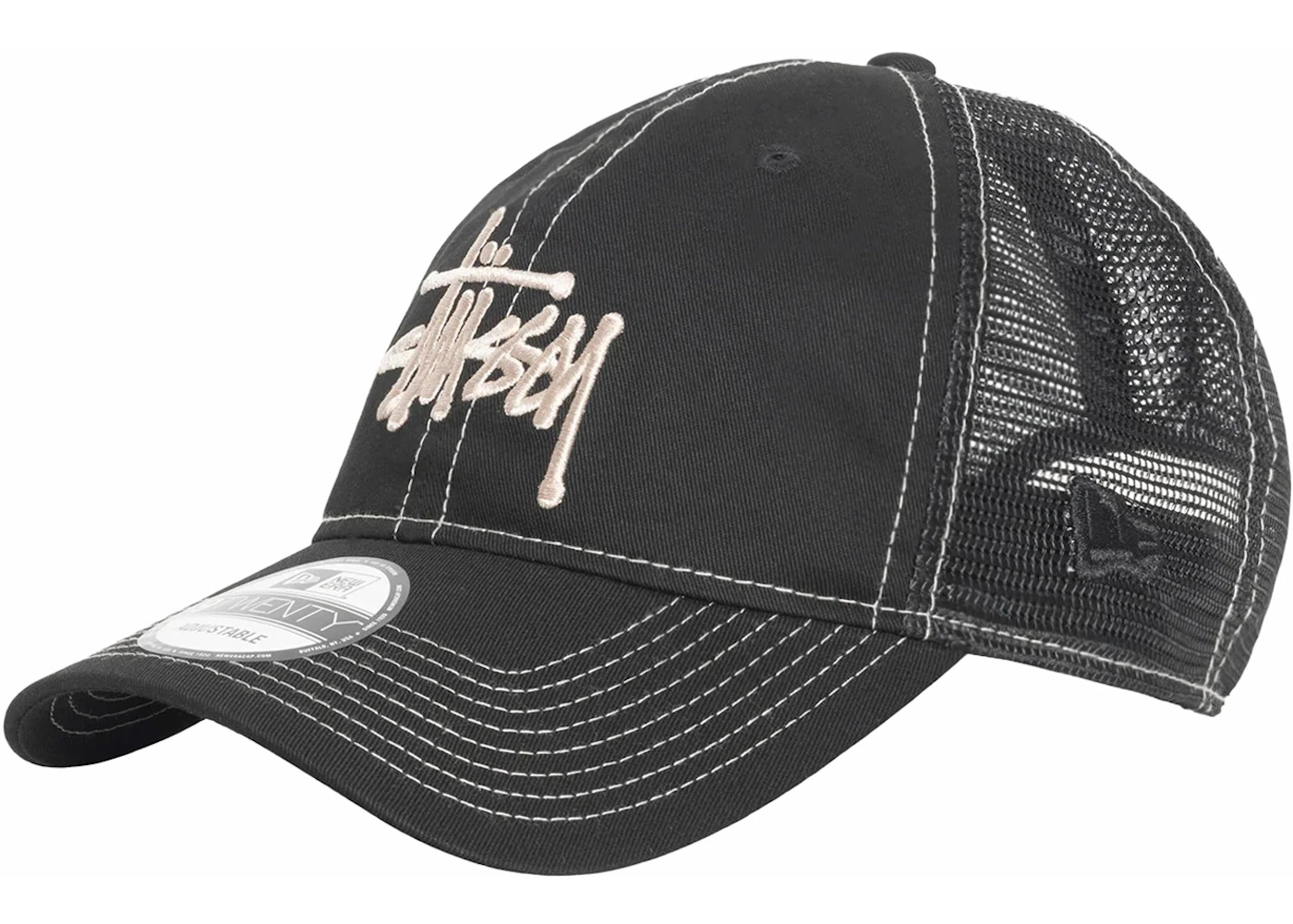 Stussy New Era 9Twenty Basic Trucker Black - 2