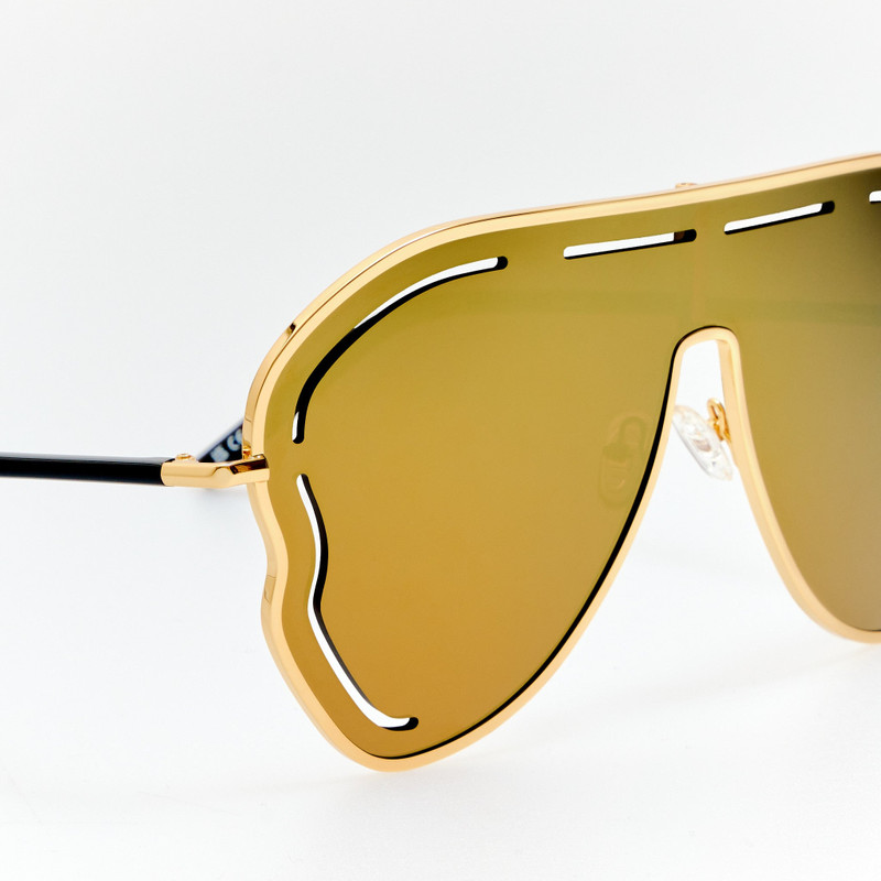Kika Gardenia Sunglasses in Gold Mirror 3