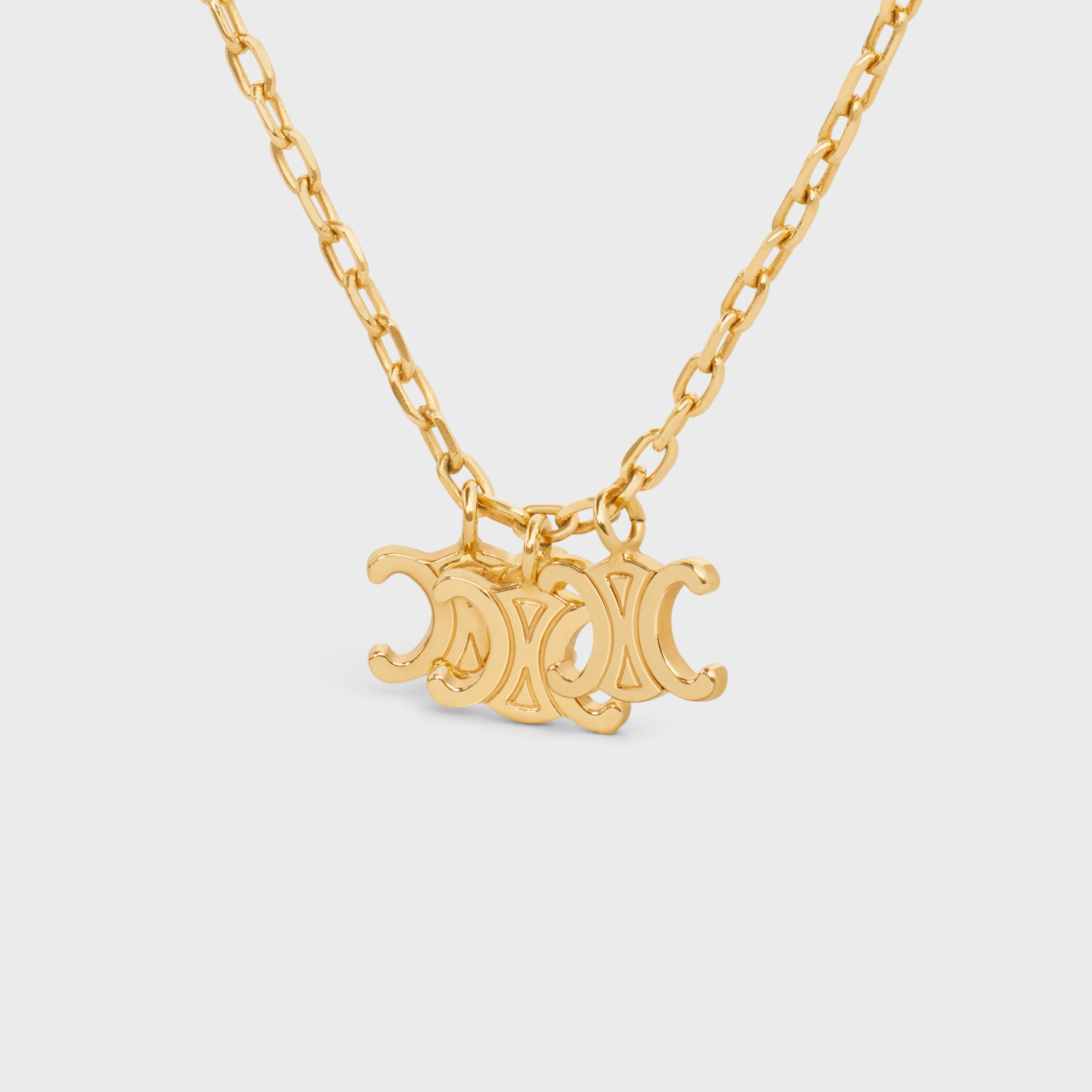 Triomphe Trio Necklace in Brass with Gold Finish - 2