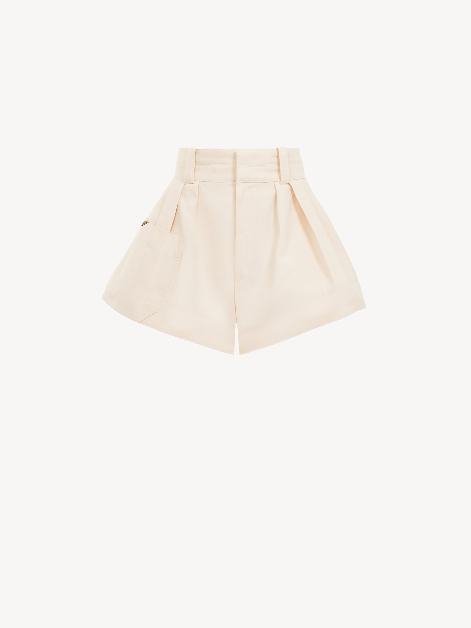 HIGH-RISE MINI SHORTS IN COTTON CANVAS - 2
