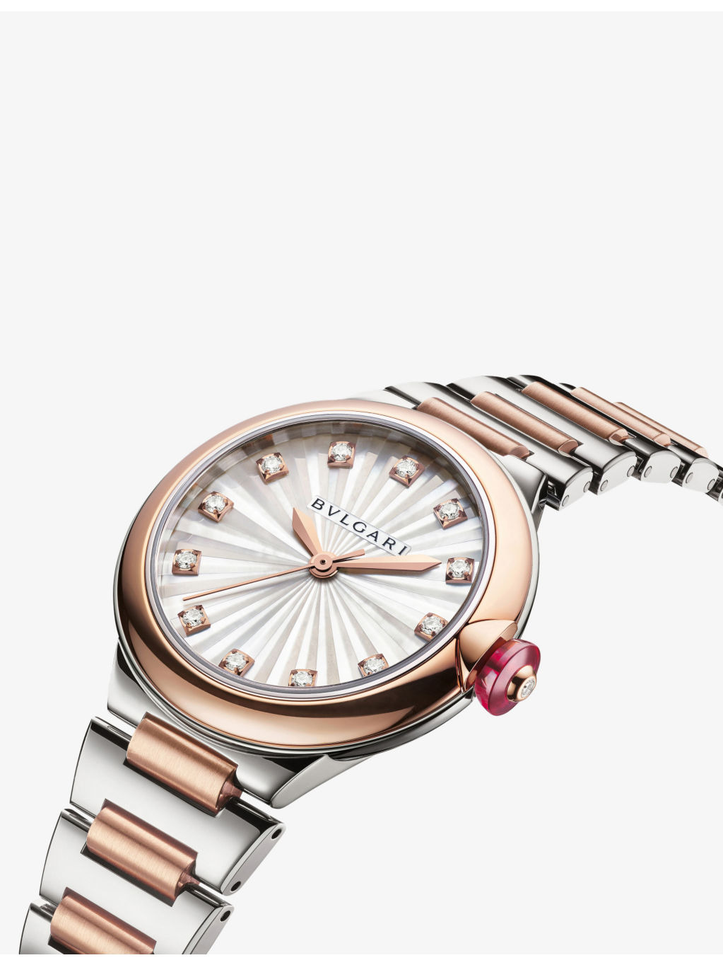RE00009 Lvcea 18ct rose-gold, stainless-steel and 0.22ct diamond automatic watch - 5