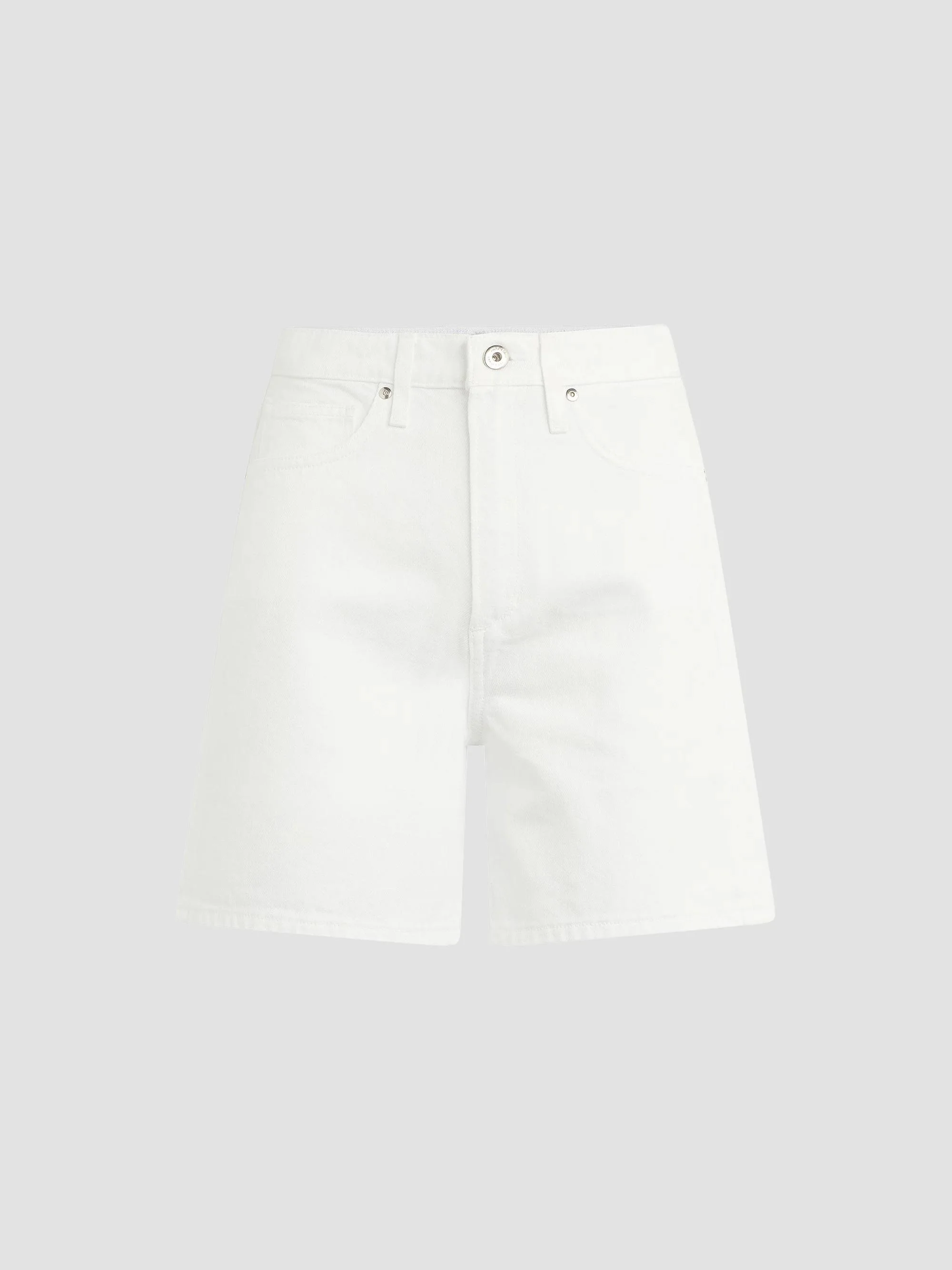 Women's The Harlowe Cotton-Blend Denim Shorts - White - 1