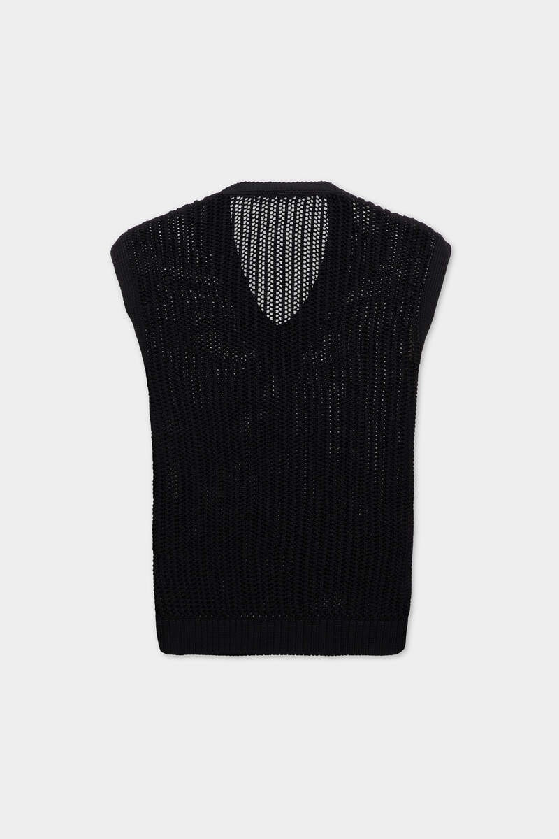 DSQUARED2 OPEN-KNIT V NECK VEST outlook