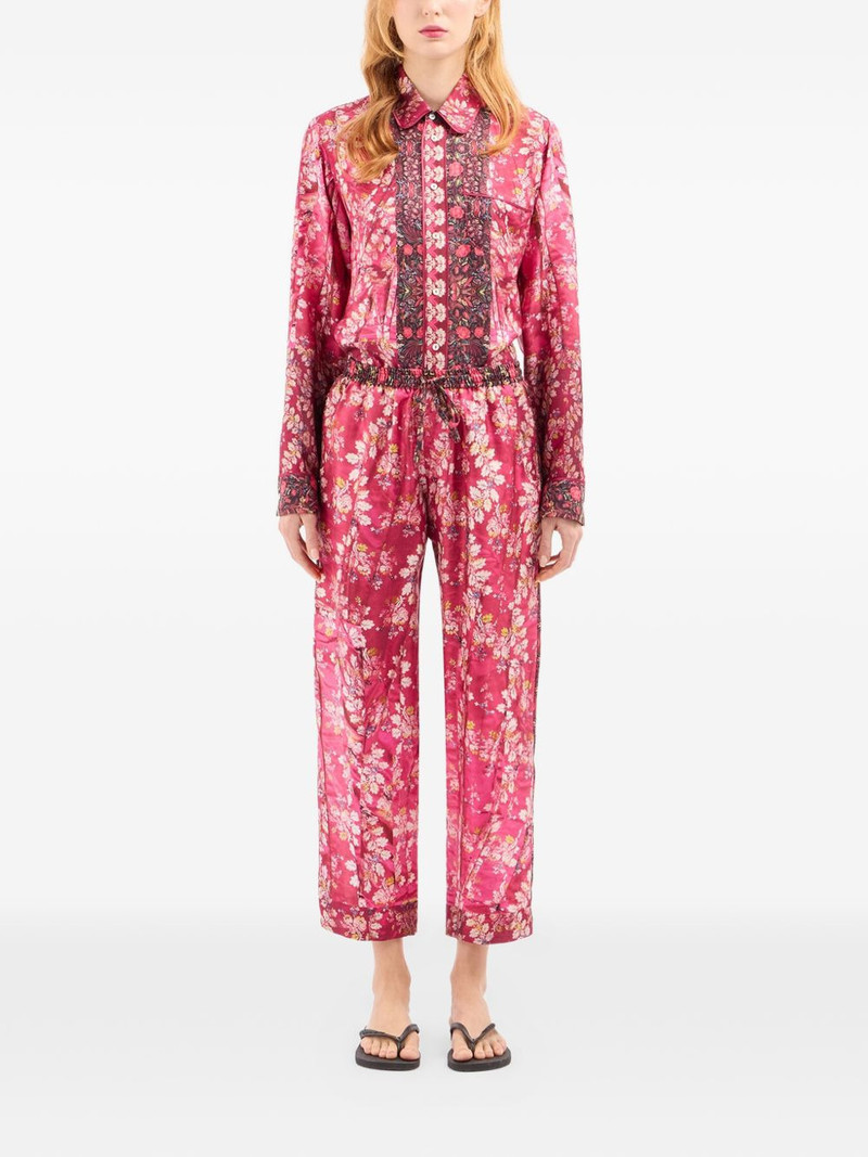 Aloe floral-pattern straight-leg trousers 3