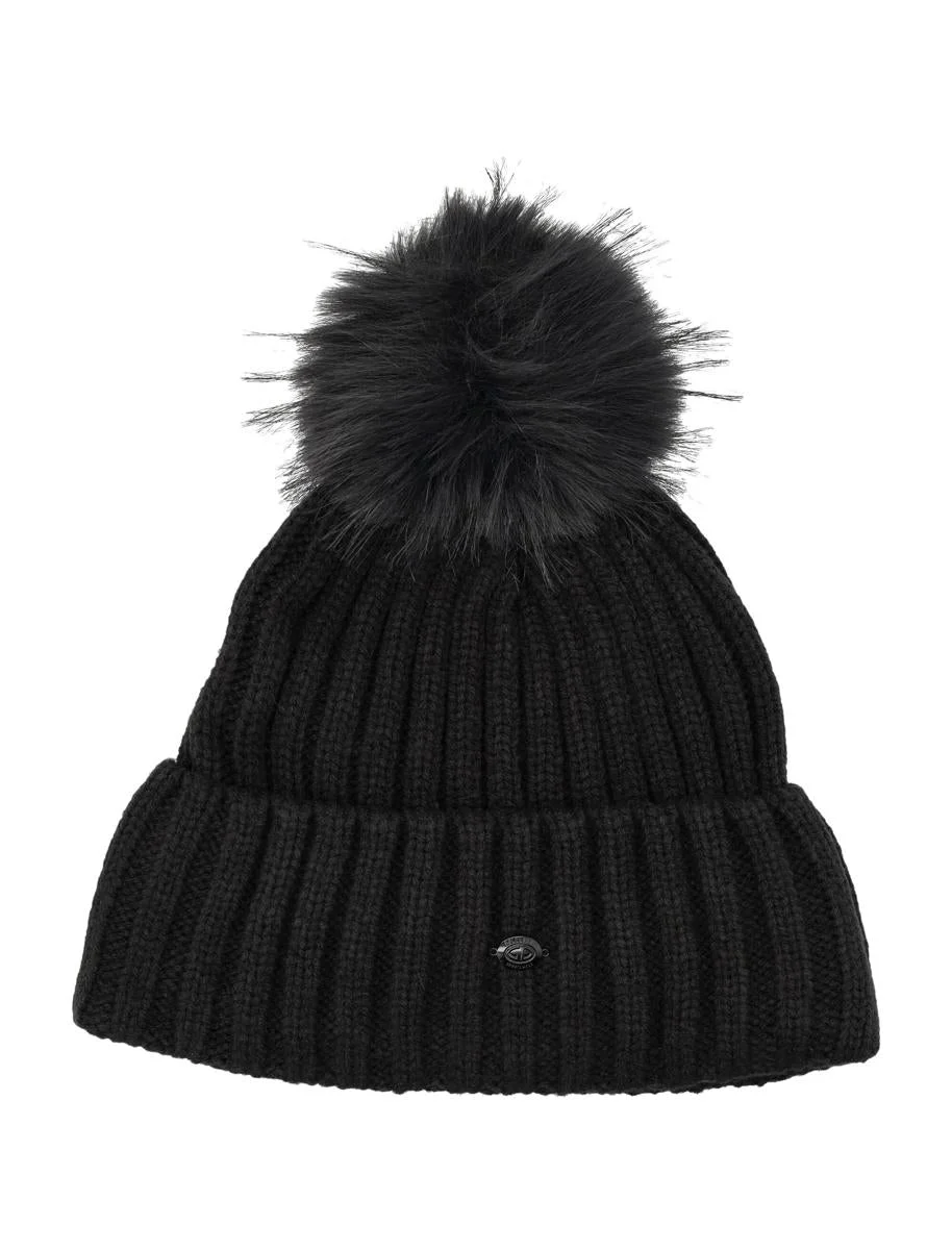 Goldbergh Una Beanie With Pompon In Chunky Knit - 1