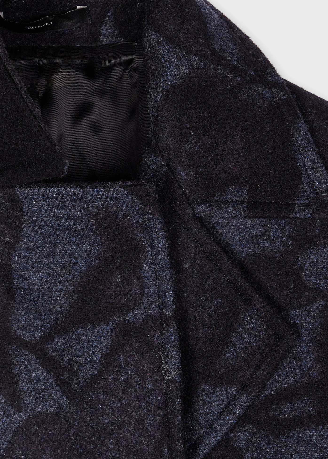 Women's Dark Navy 'Solar Gram' Wool Cocoon Coat - 3