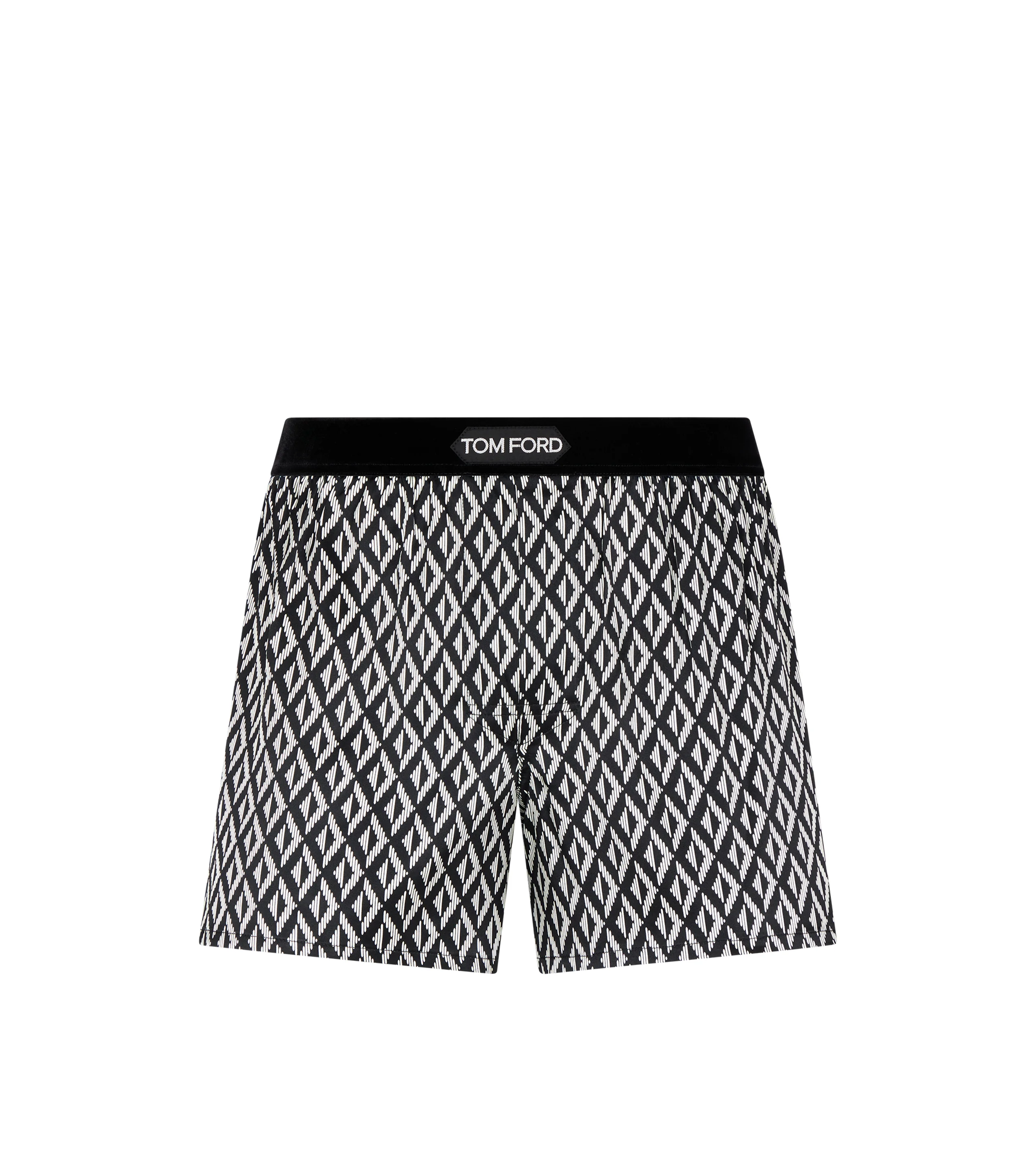 DIAMOND PRINT SILK BOXER - 1